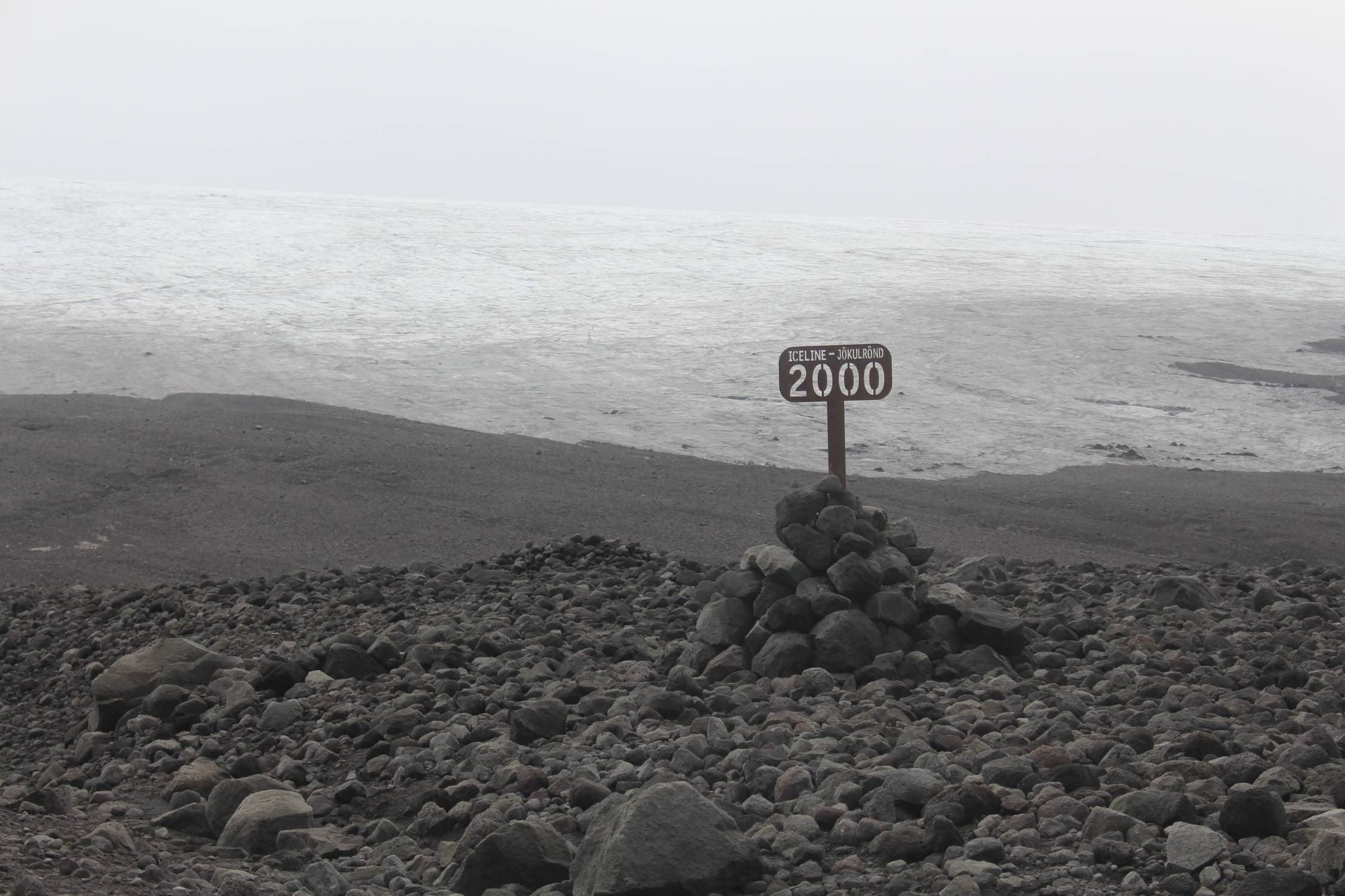 Islande, glacier Langjökull, an 2000