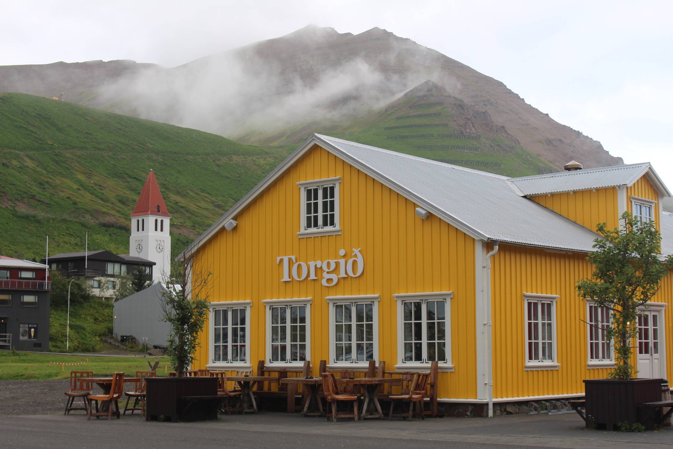 Islande, Siglufjördur, bâtiment Torgid