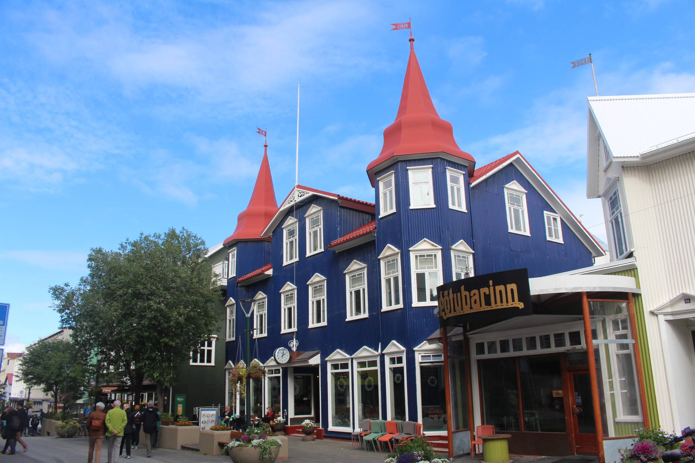 Islande, Akureyri, maison Café bleu