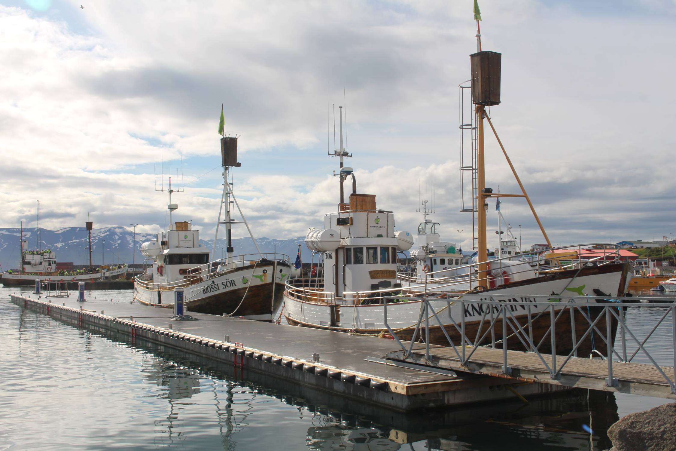 Islande, Húsavík, port, bateaux