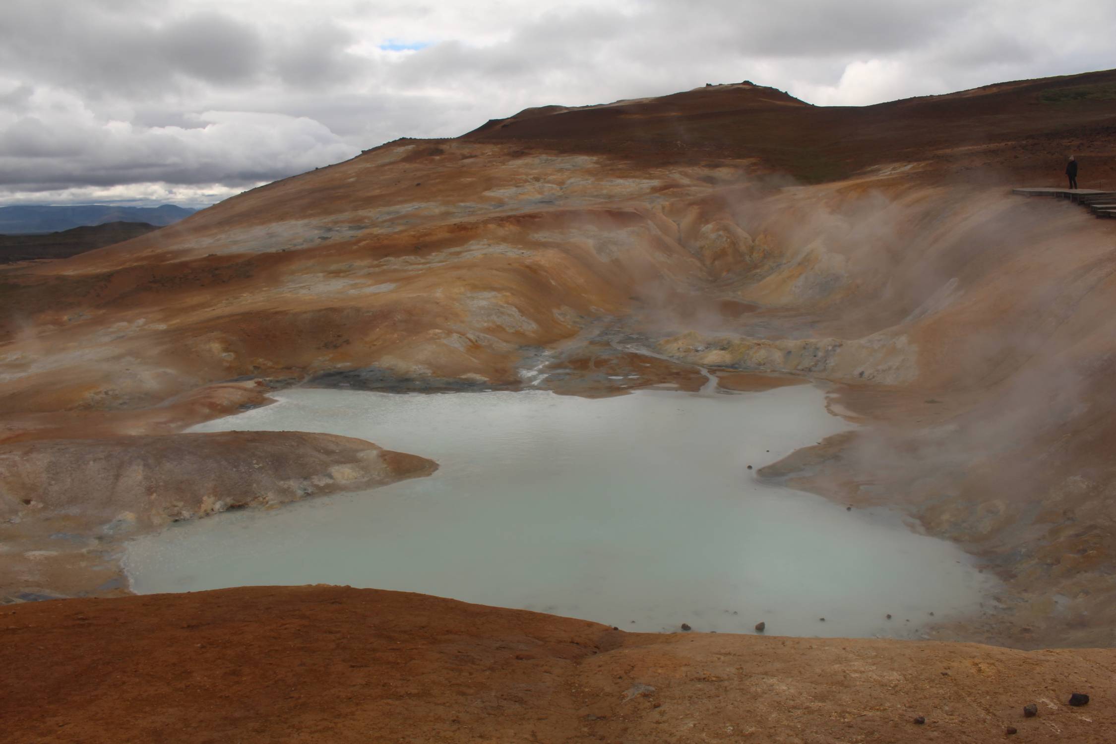 Islande, Leirhnjukur, lac, paysage