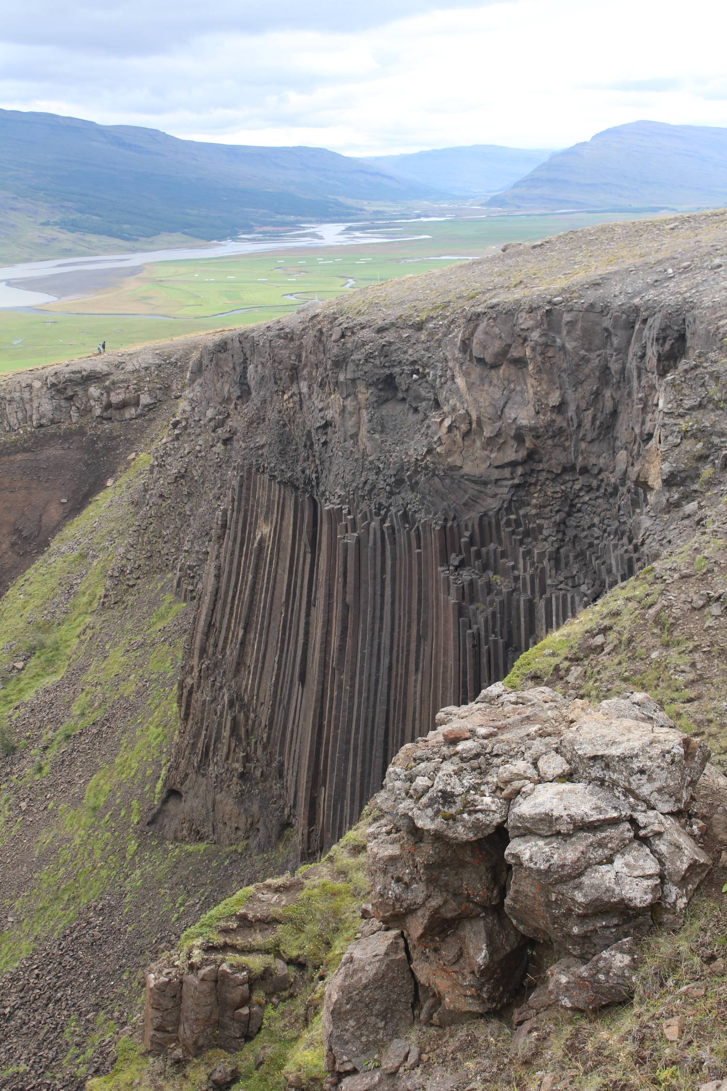 Islande, Hangifoss, basalte