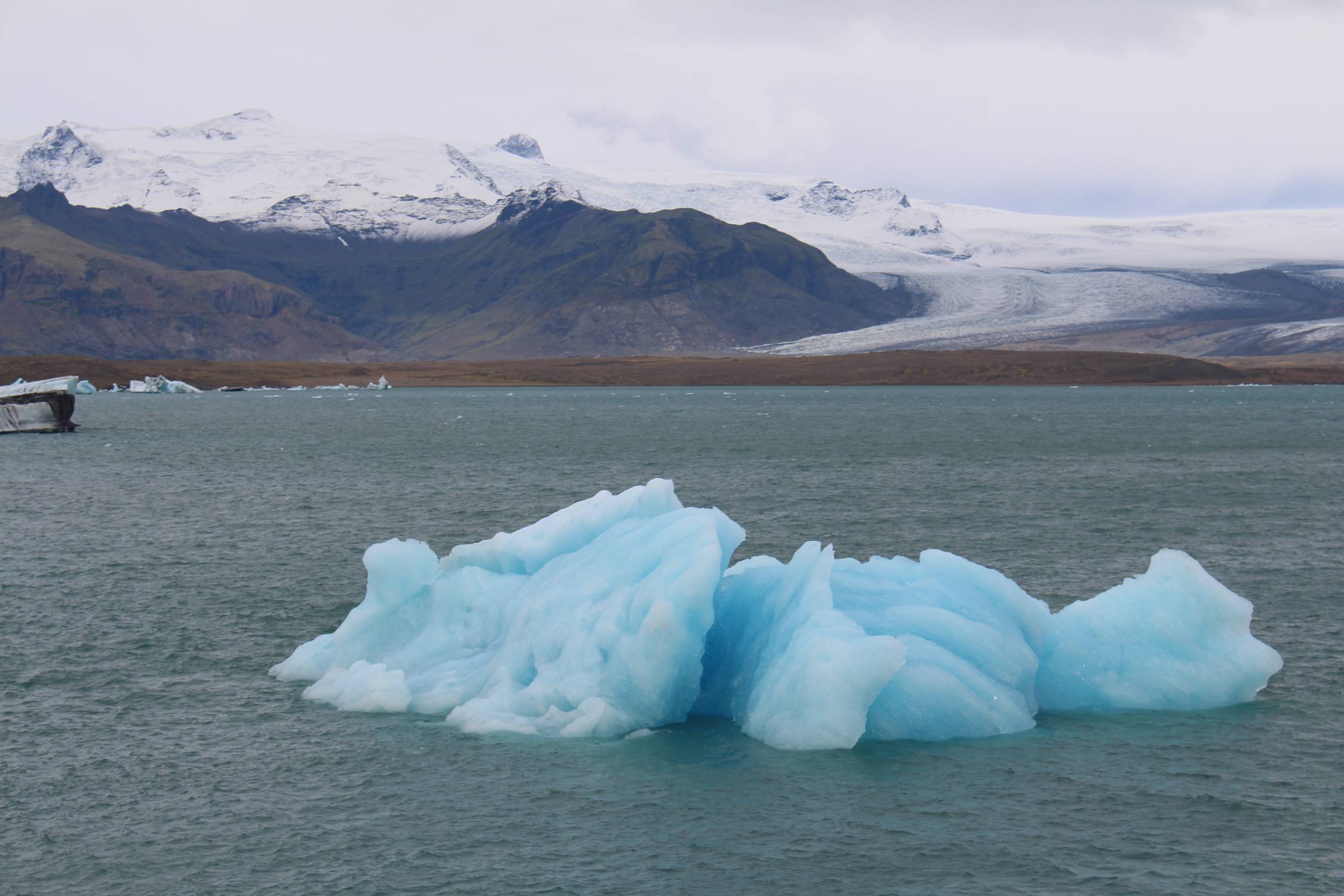 Islande, Jökulsárlón, glace bleue