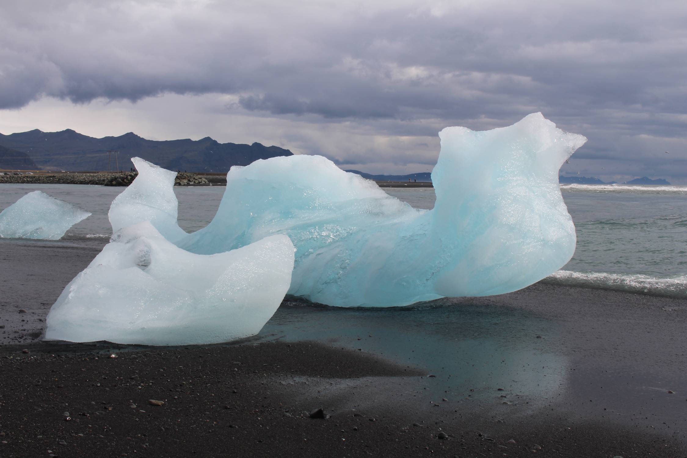 Islande, plage de Diamant, glace