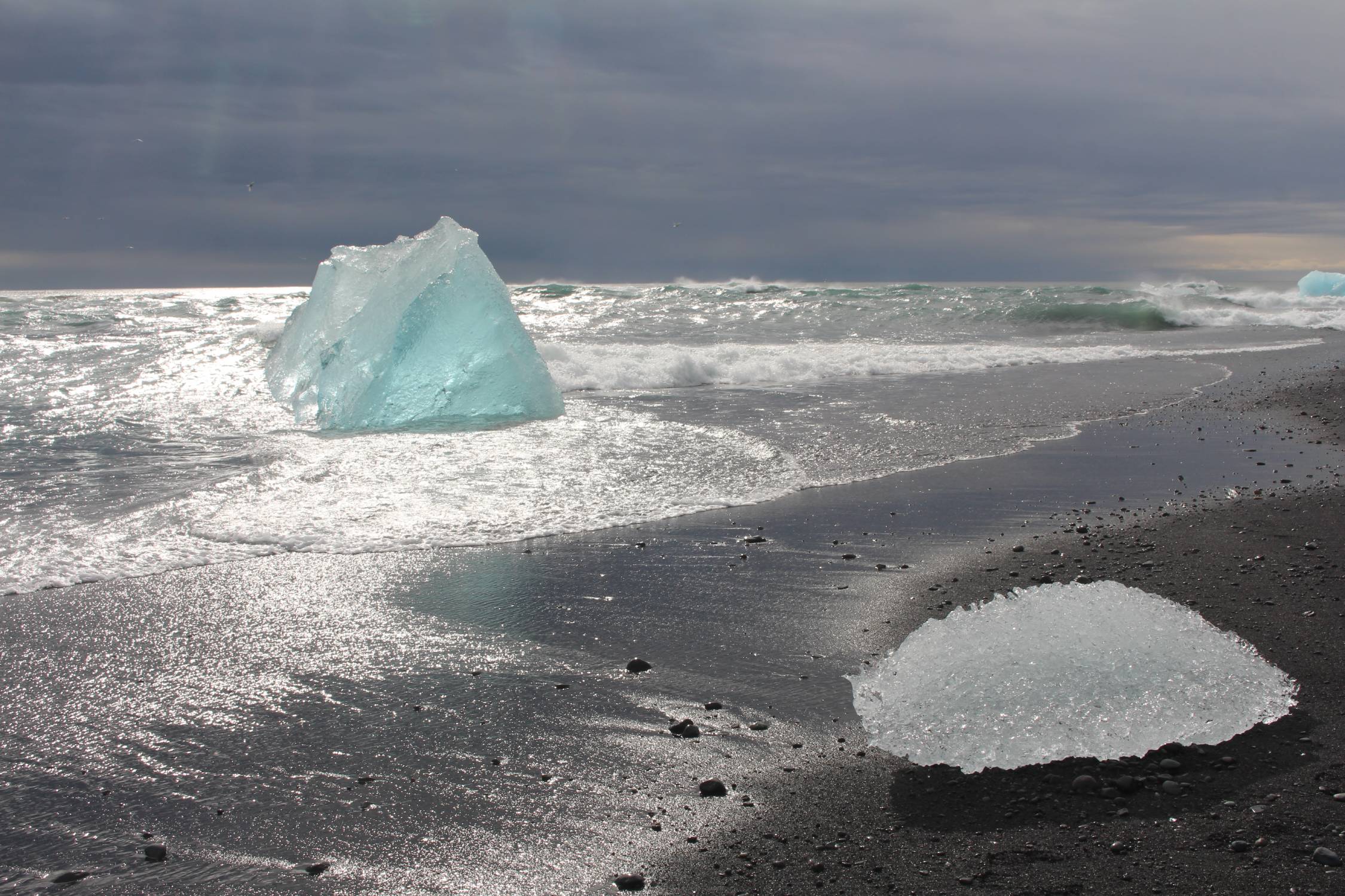 Islande, plage de Diamant, paysage