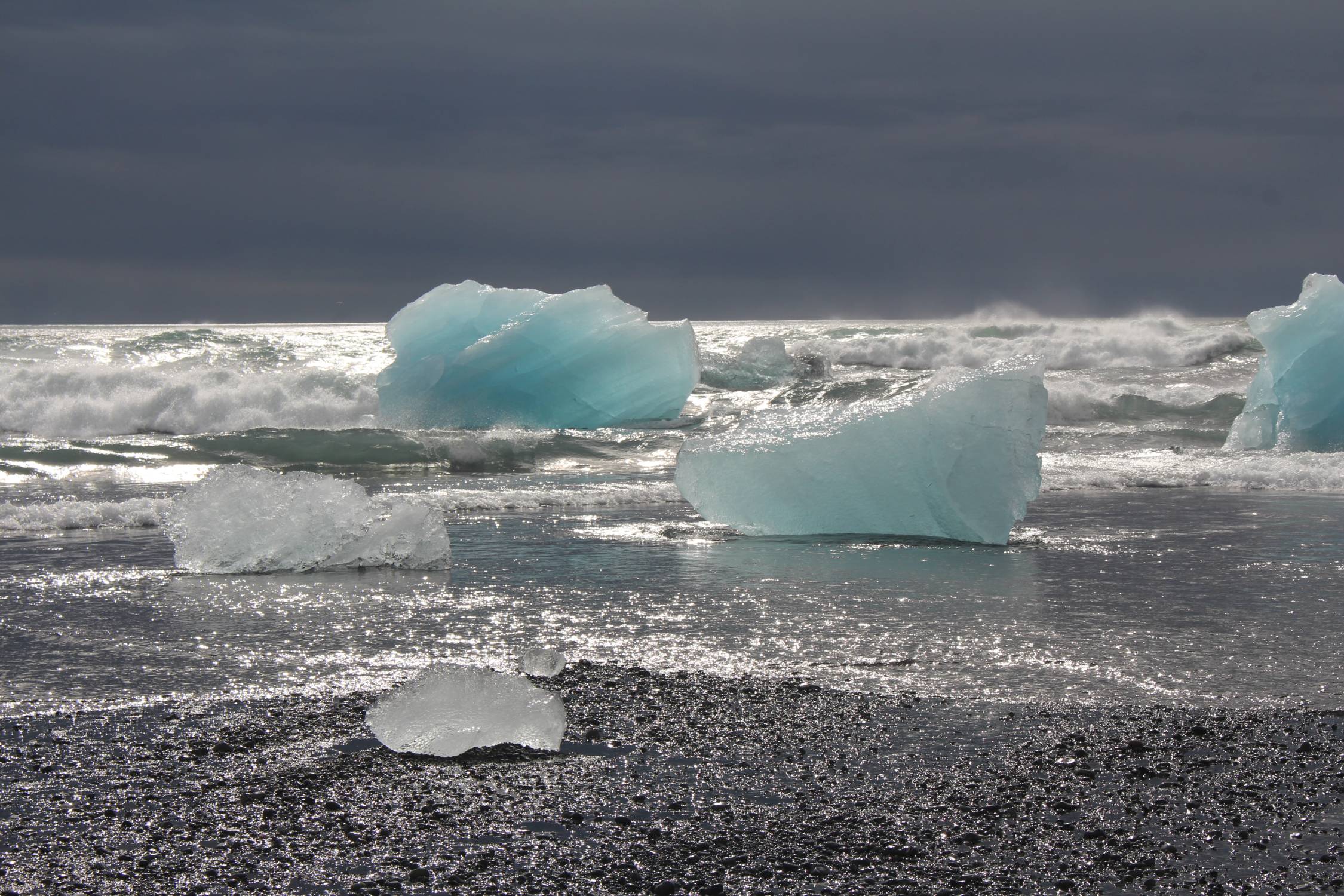 Islande, plage de Diamant, panorama