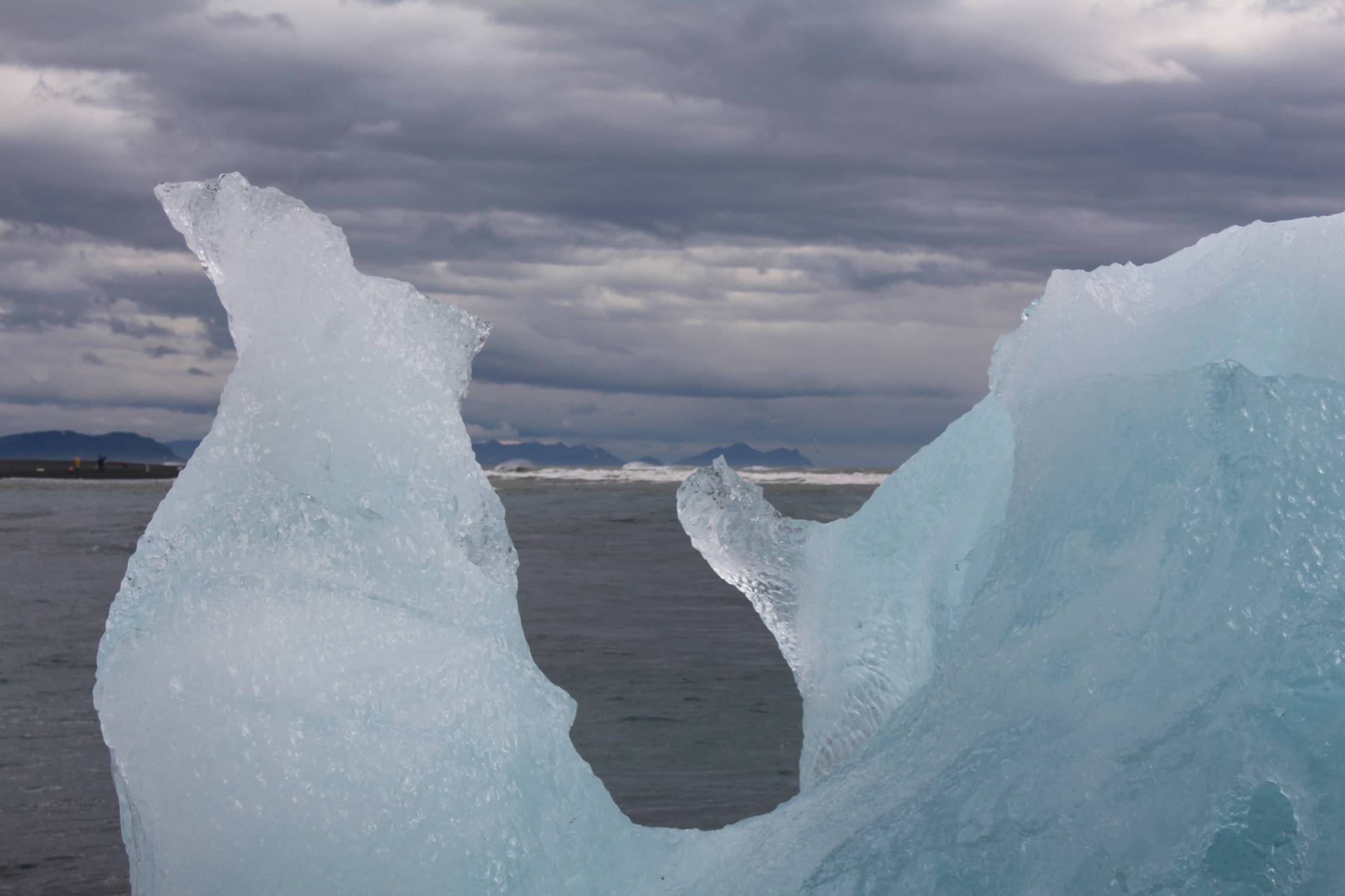 Islande, glace, plage Jökulsárlón