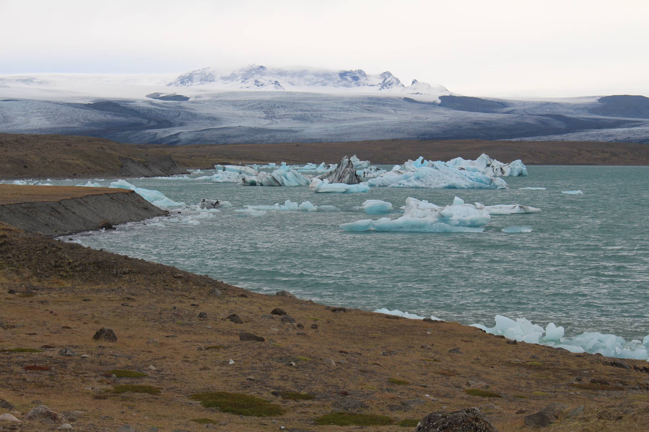 Islande, lac de Fjallsárlón, paysage