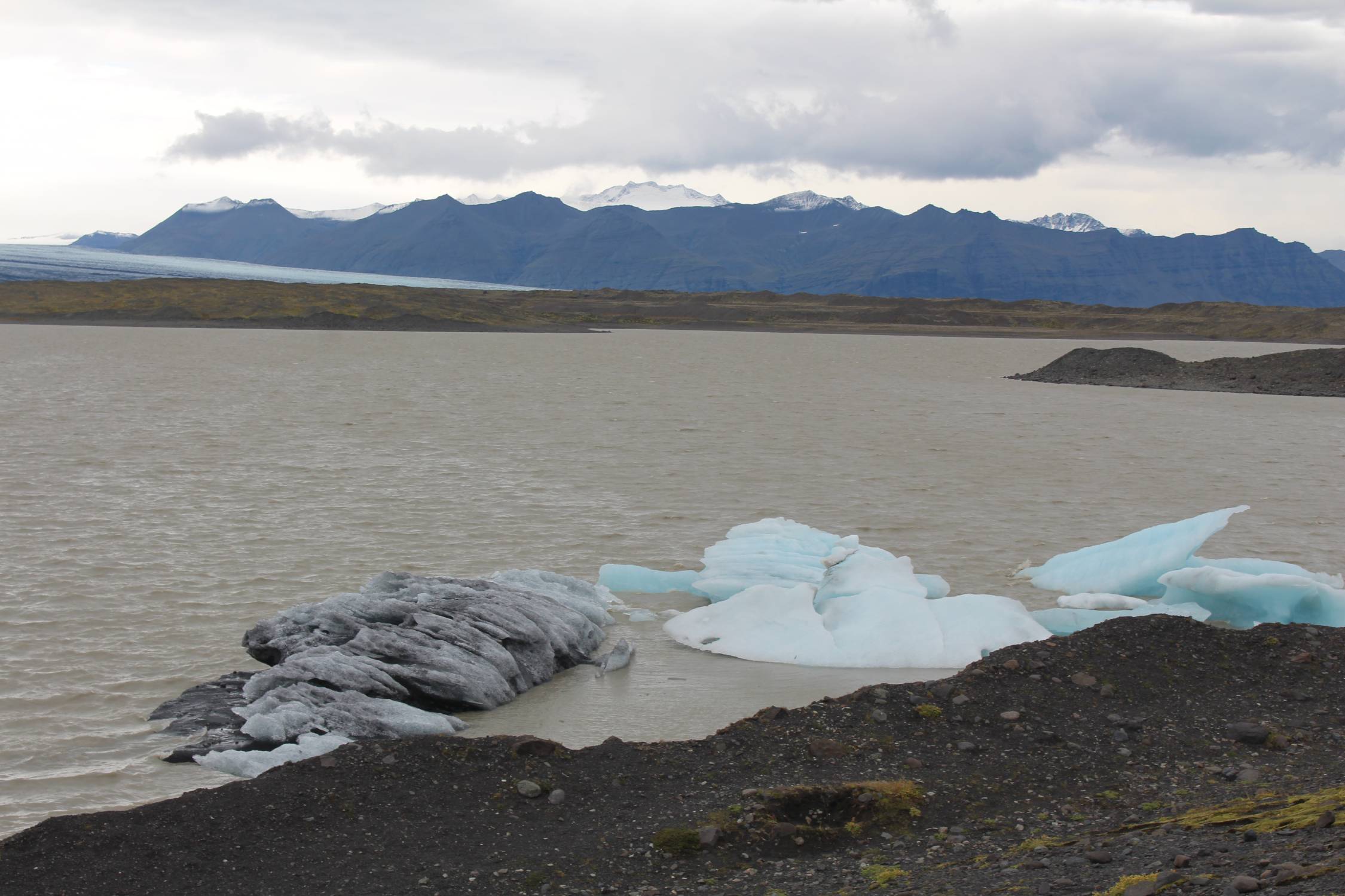 Islande, lac de Fjallsárlón panorama