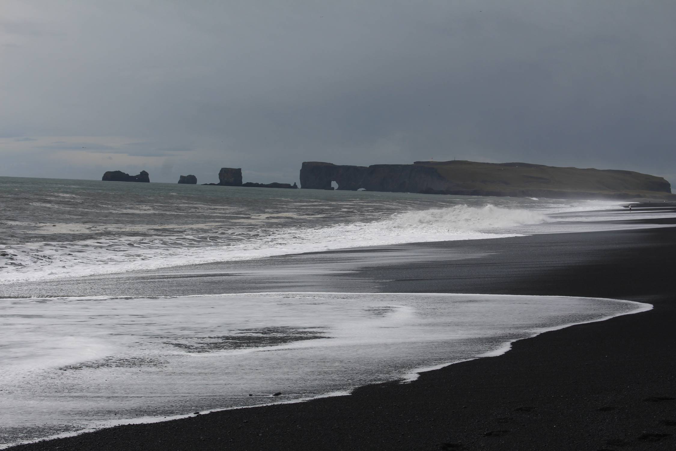 Islande, Vik, sable noir, paysage