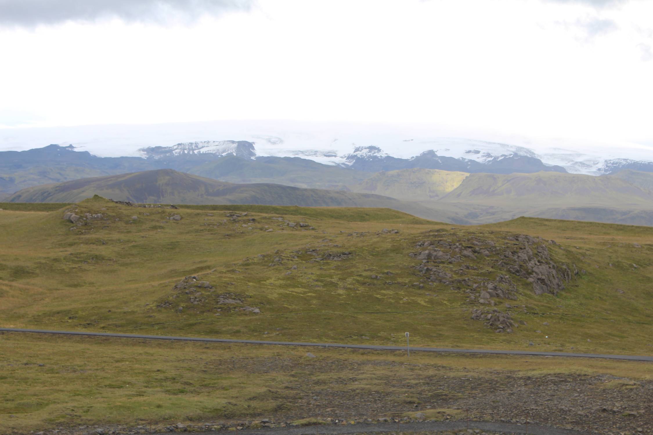 Islande, Dyrhólaey, glacier de Mýrdalsjökull