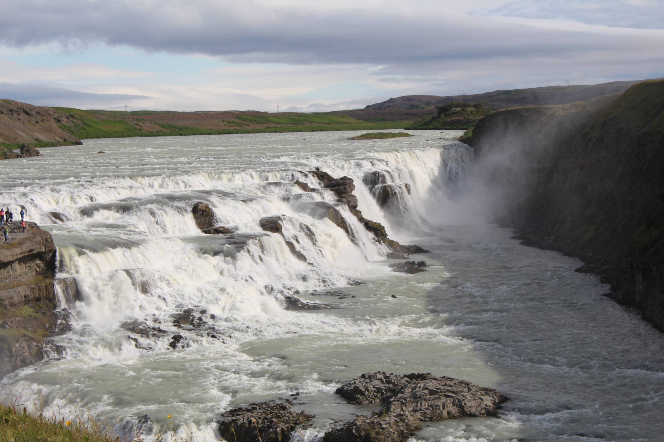 Islande, chutes de Gulfoss, paysage