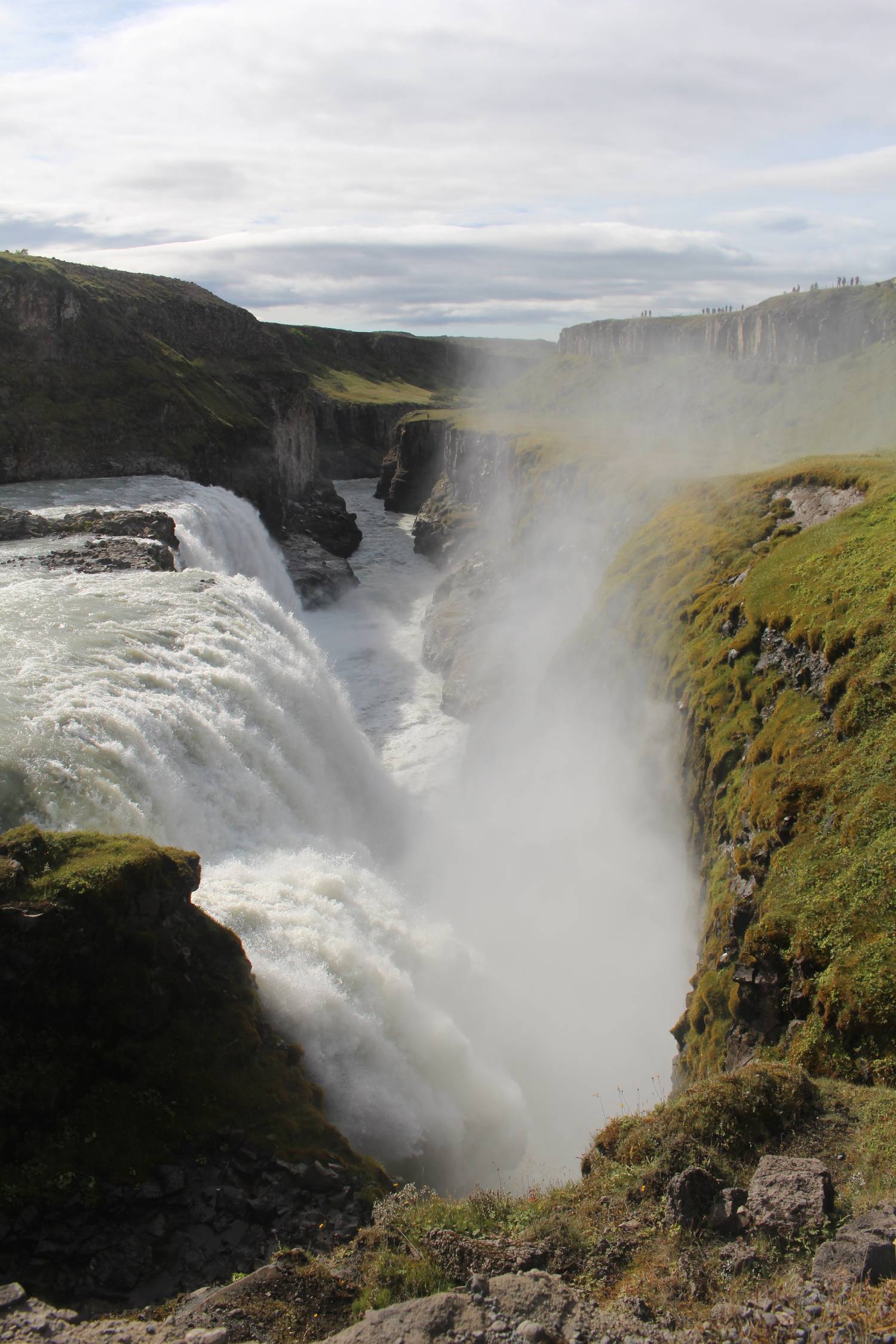 Islande, chutes de Gulfoss, canyon