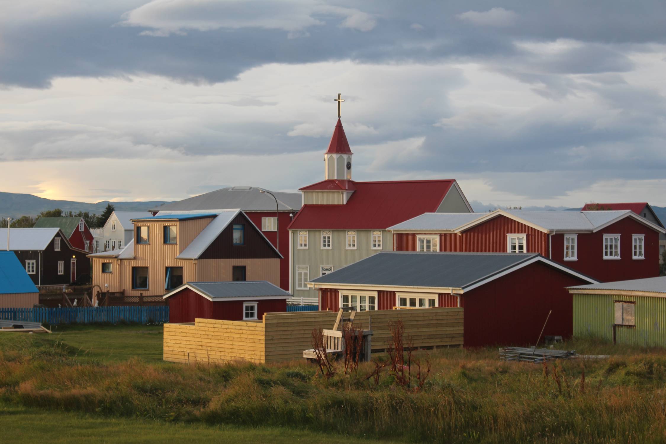 Islande, Eyrarbakki, maisons typiques