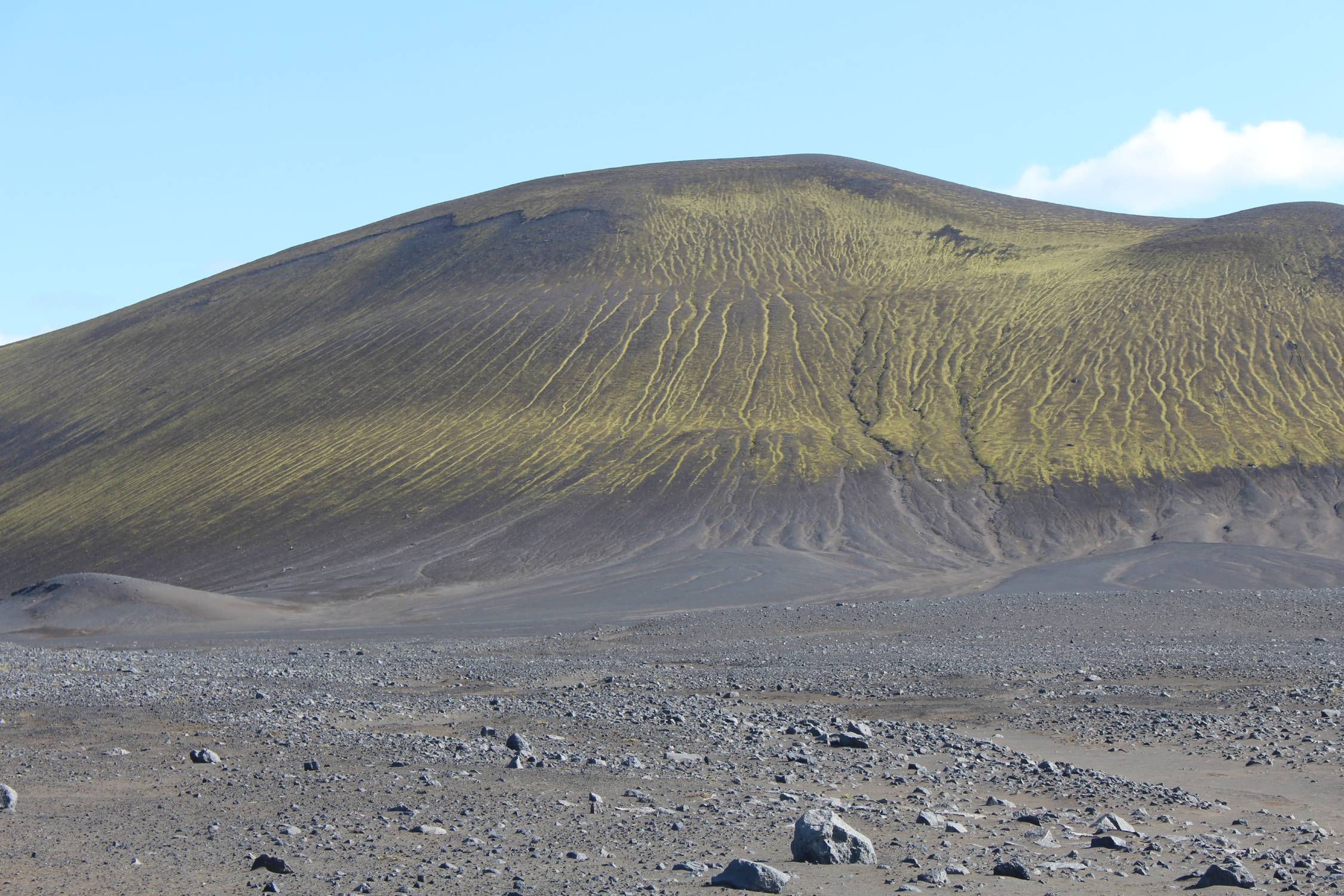 Islande, Hnausapollur, volcan, cendre