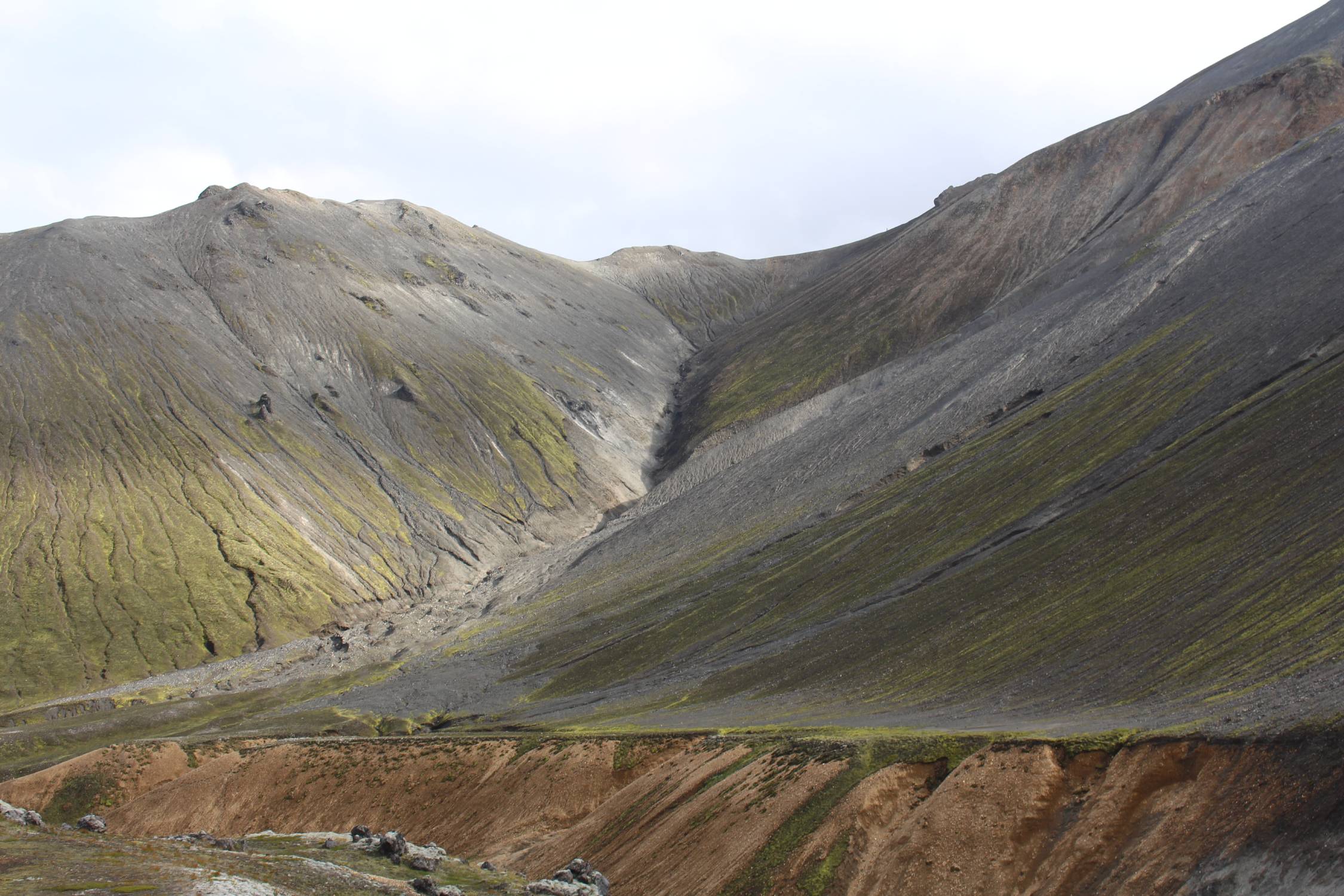 Islande, Landmannalaugar, paysage vert