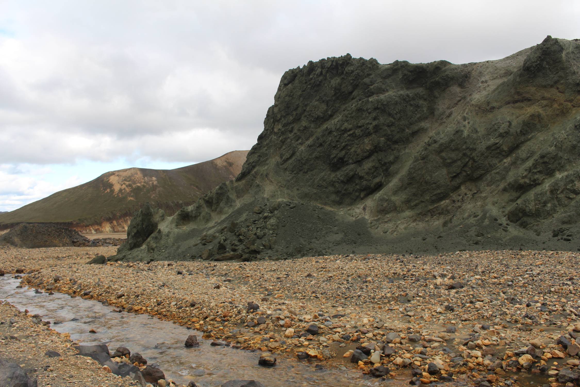 Islande, Landmannalaugar, rocher vert