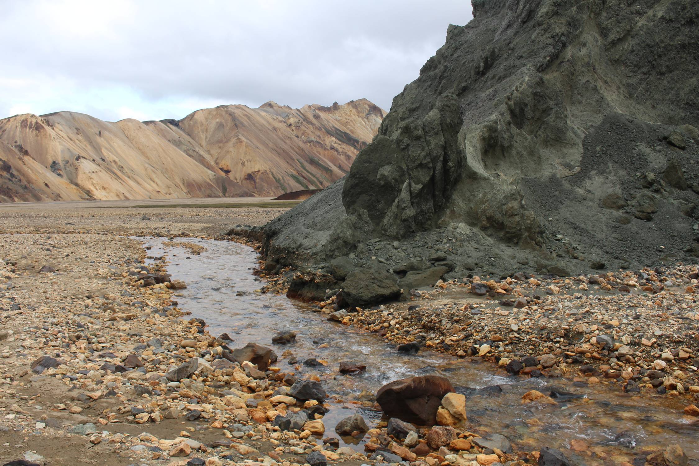 Islande, Landmannalaugar, rivière, rochers