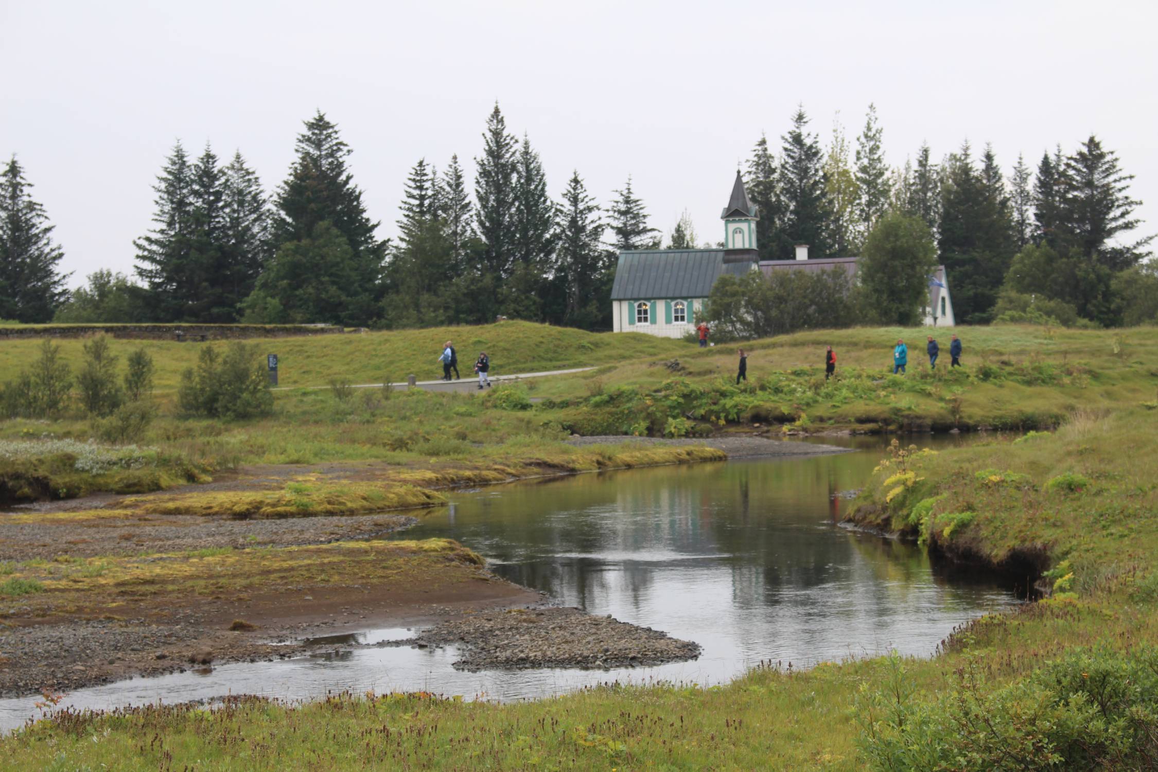 Islande, parc de Thingvellir, église