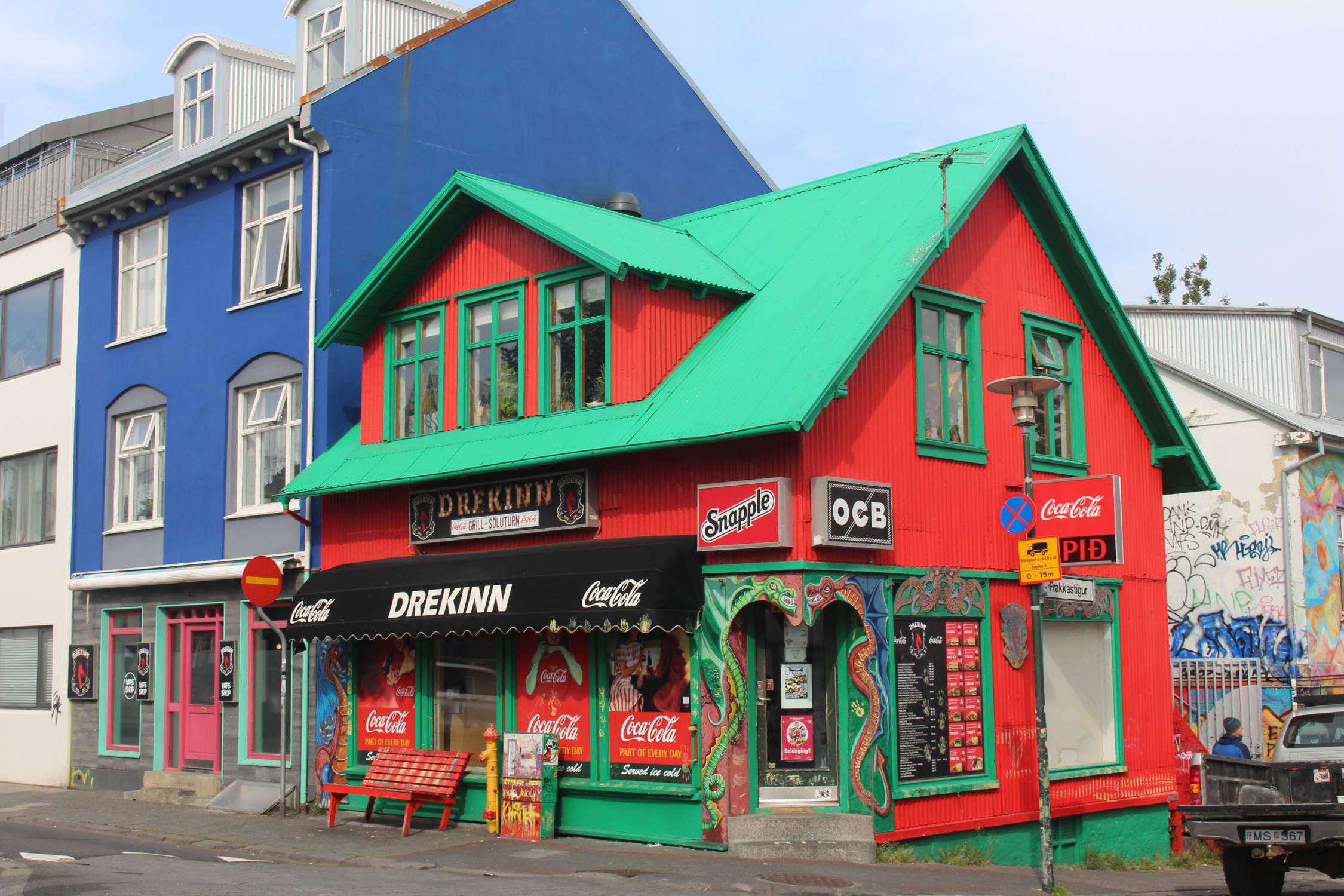 Islande, Reykjavik, boutique colorée