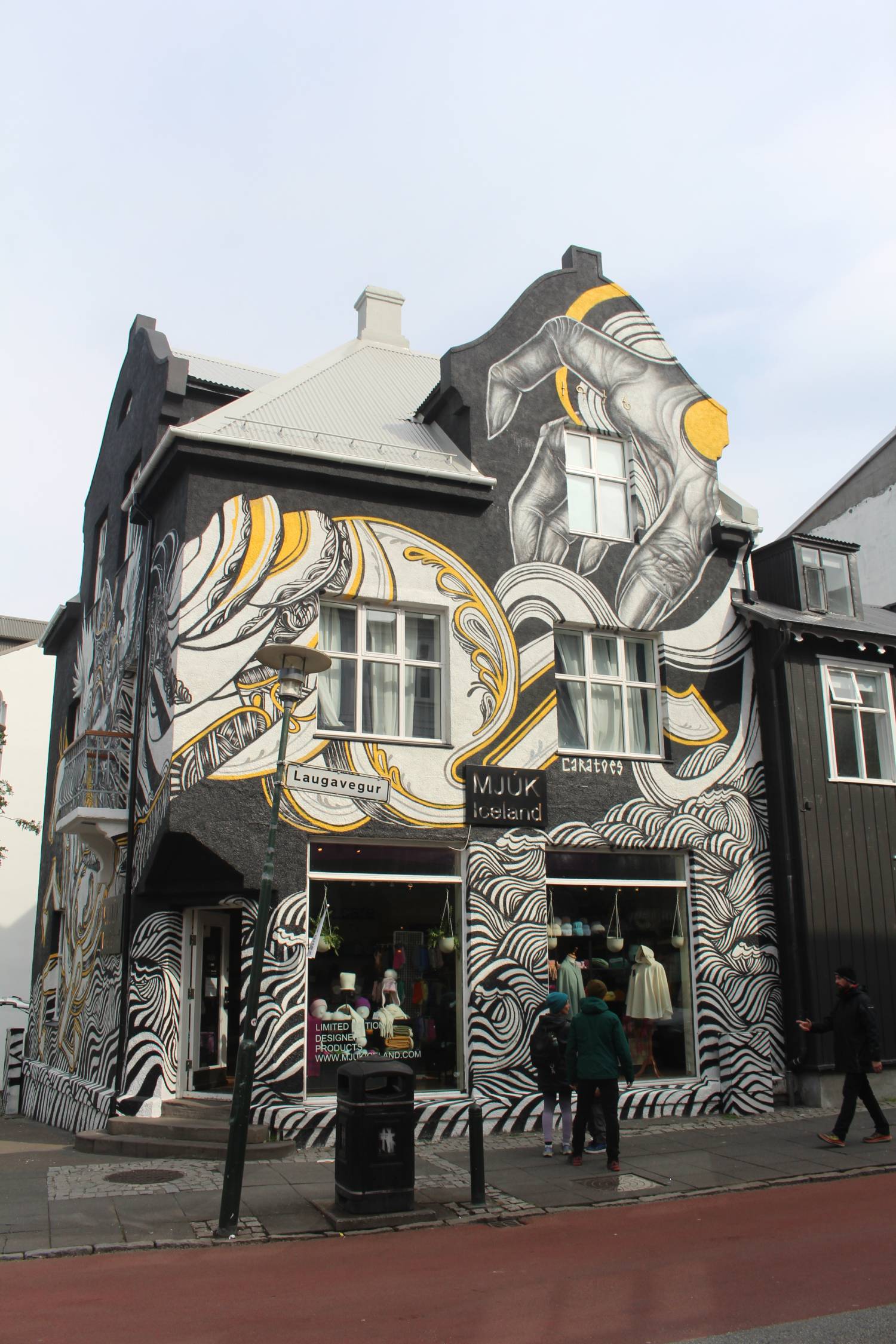 Islande, Reykjavik, peinture murale