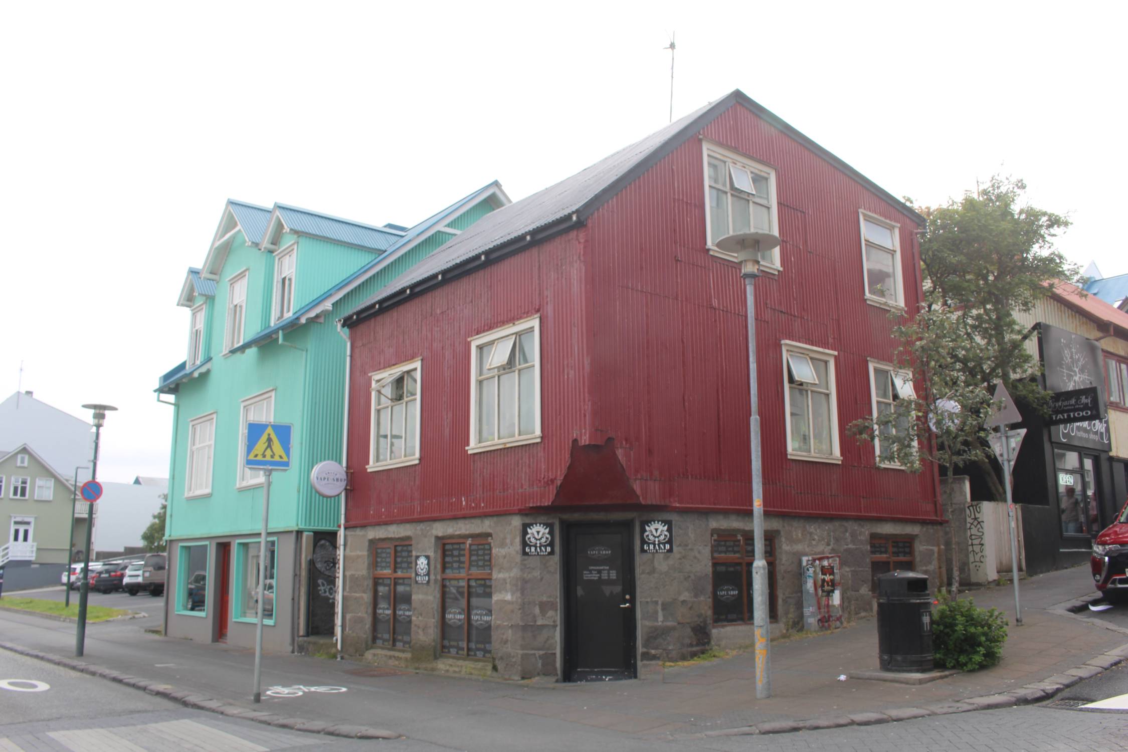 Islande, Reykjavik, maisons typiques