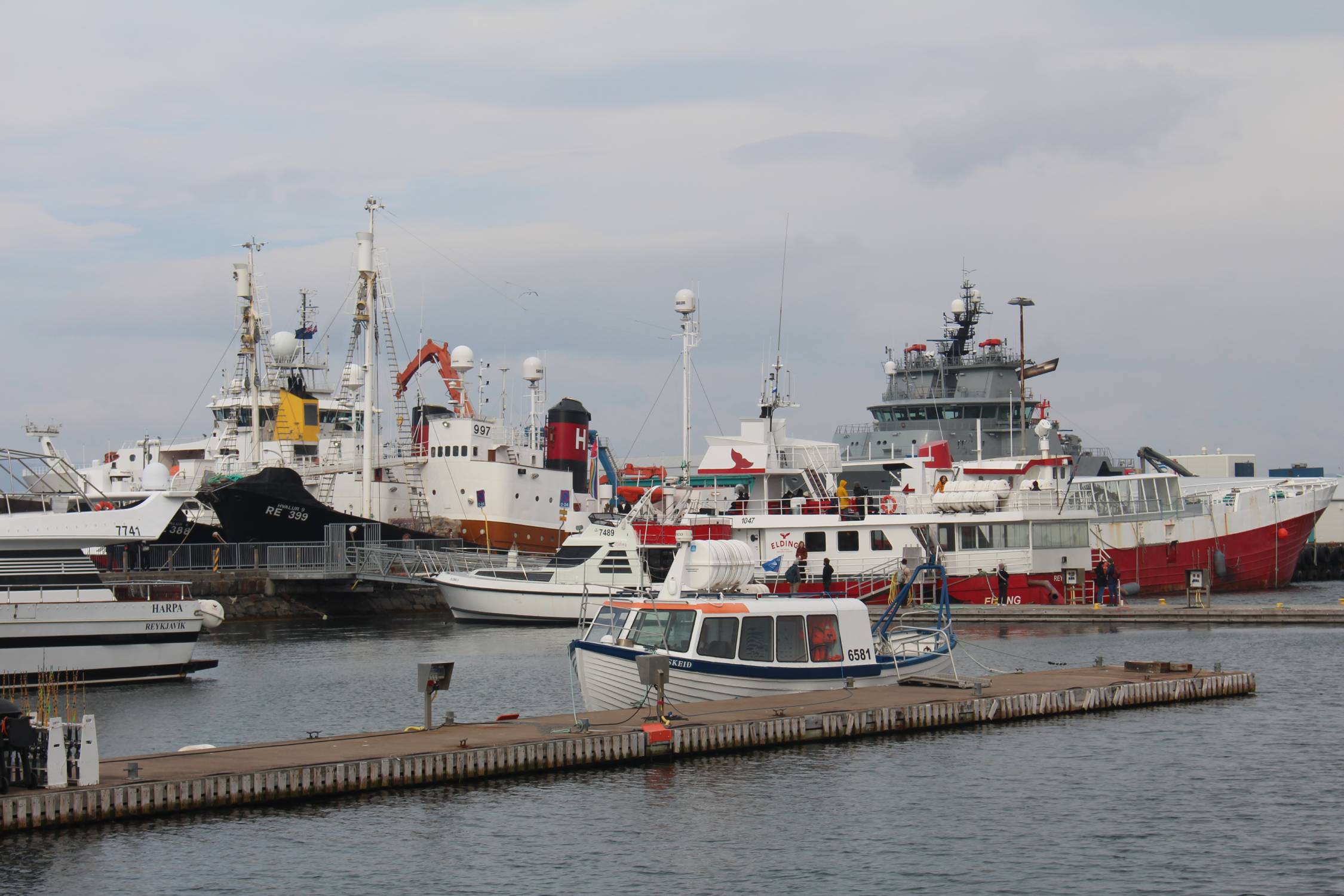 Islande, Reykjavik, port, bateaux