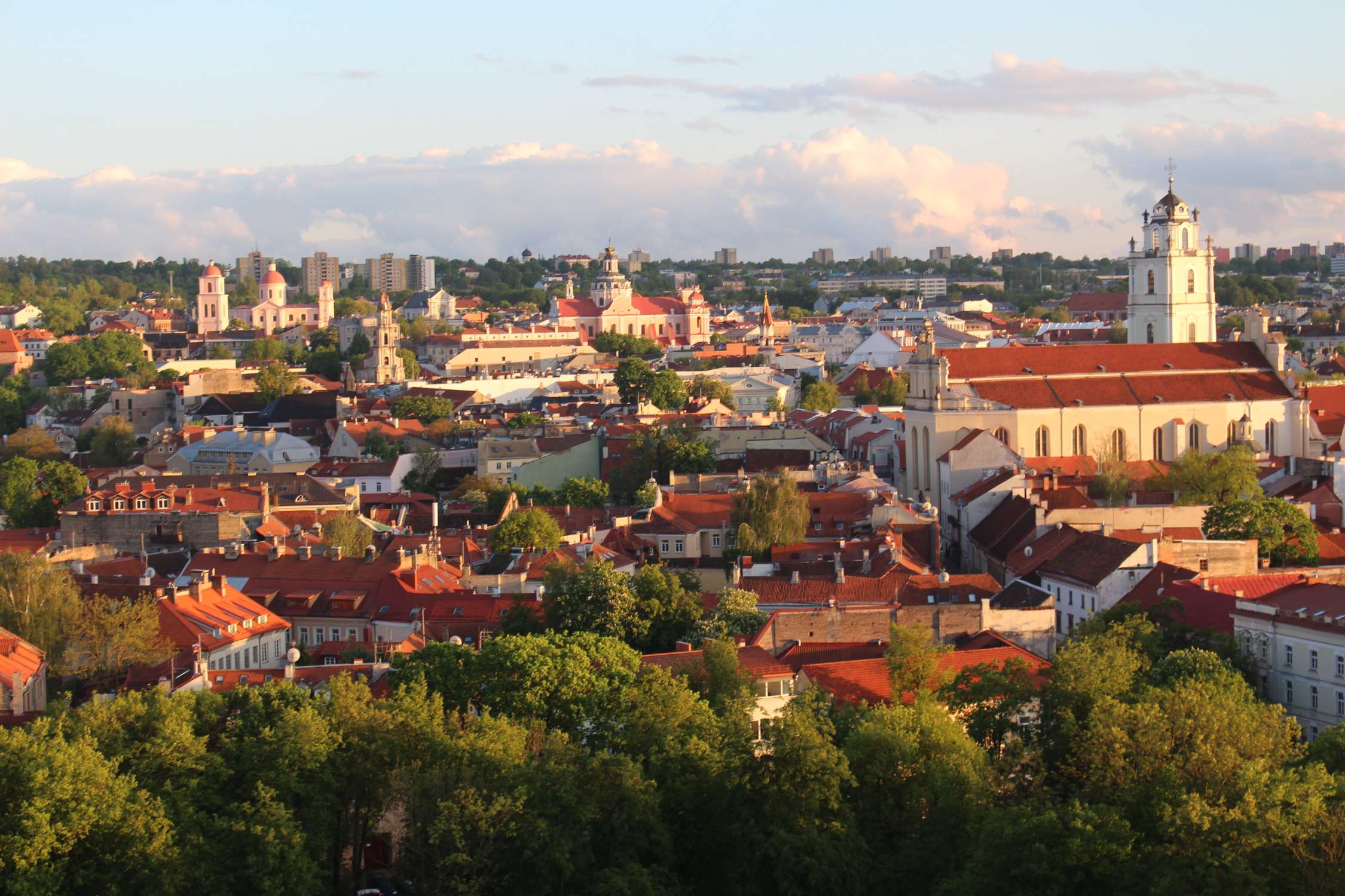 Vilnius, panorama, soir