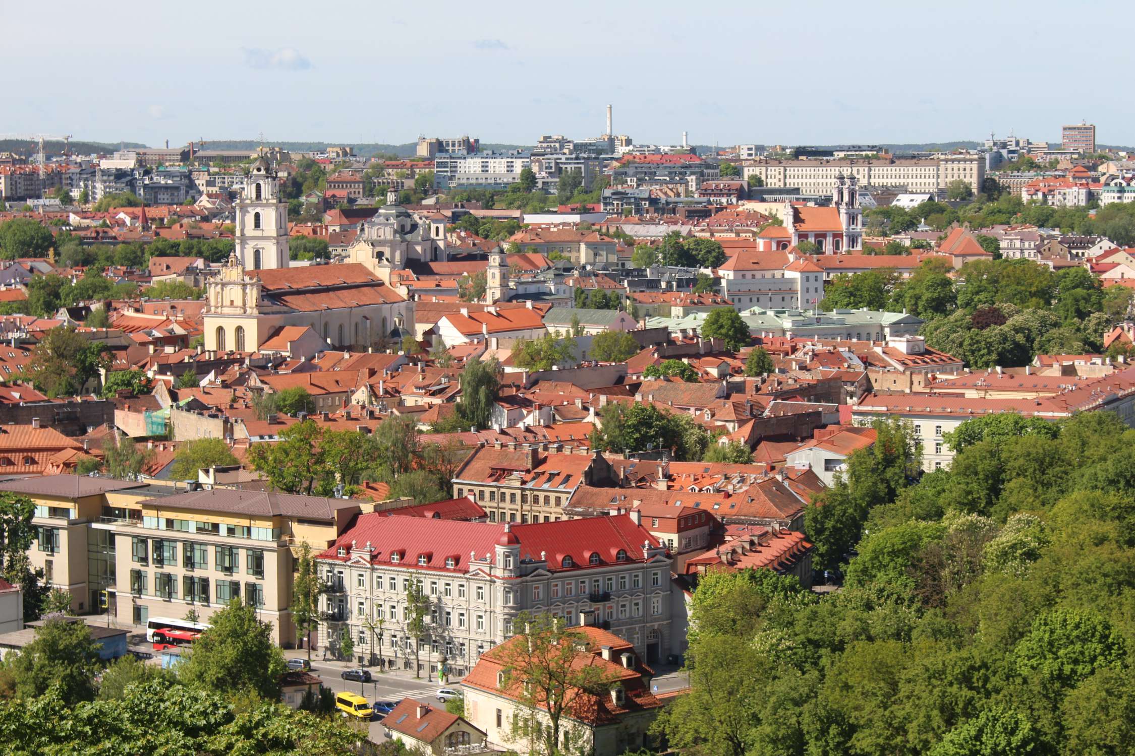 Vilnius, panorama, centre historique