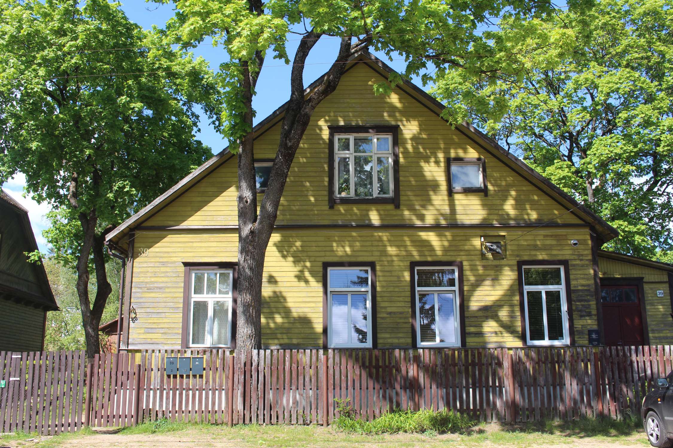 Vilnius, quartier Zverynas, maison en bois