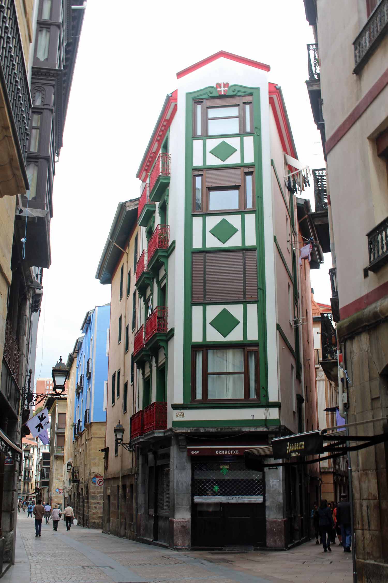 Bilbao, centre historique, façade