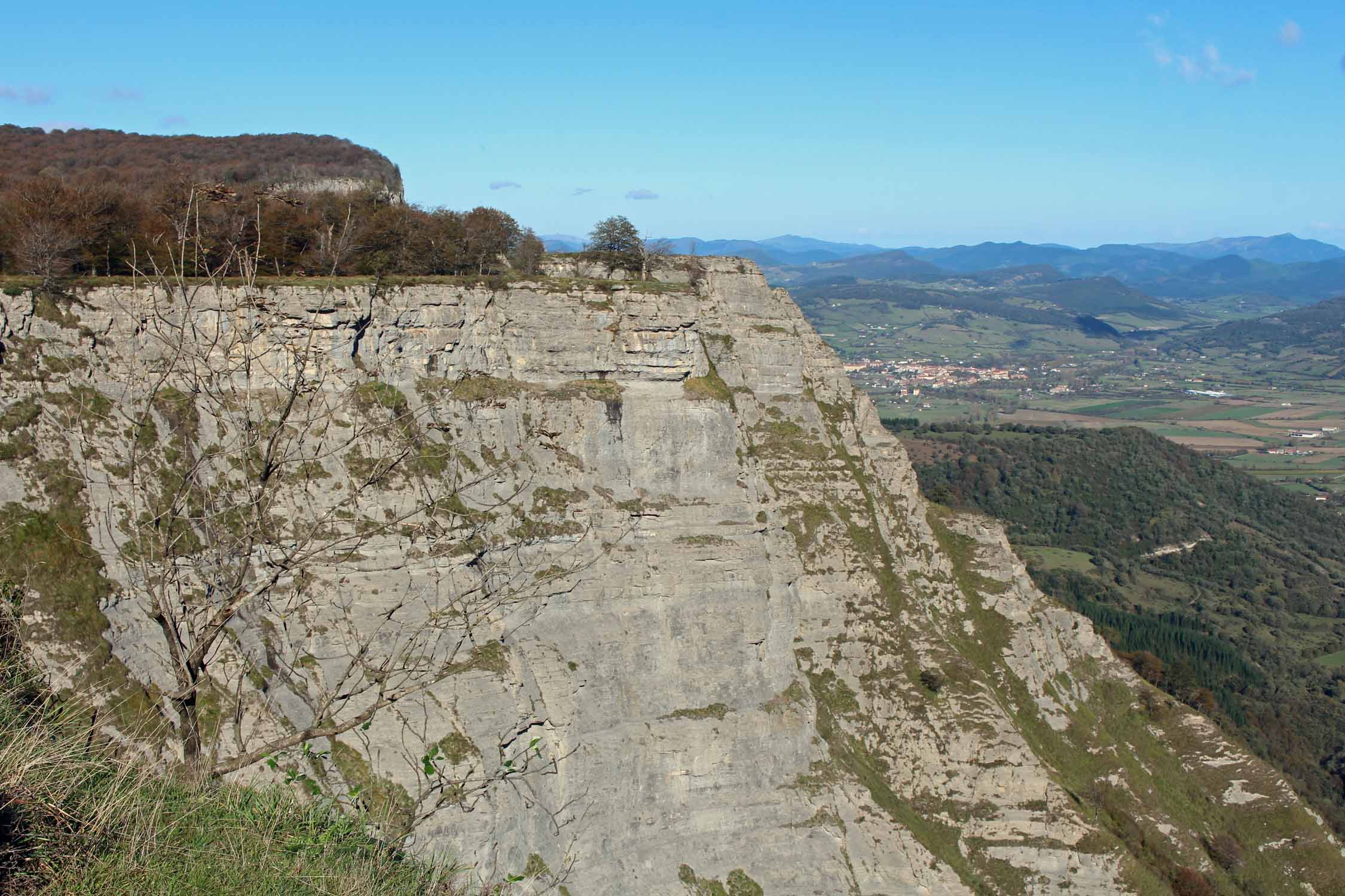 Parc naturel Monte Santiago, mirador de Nervion, falaises