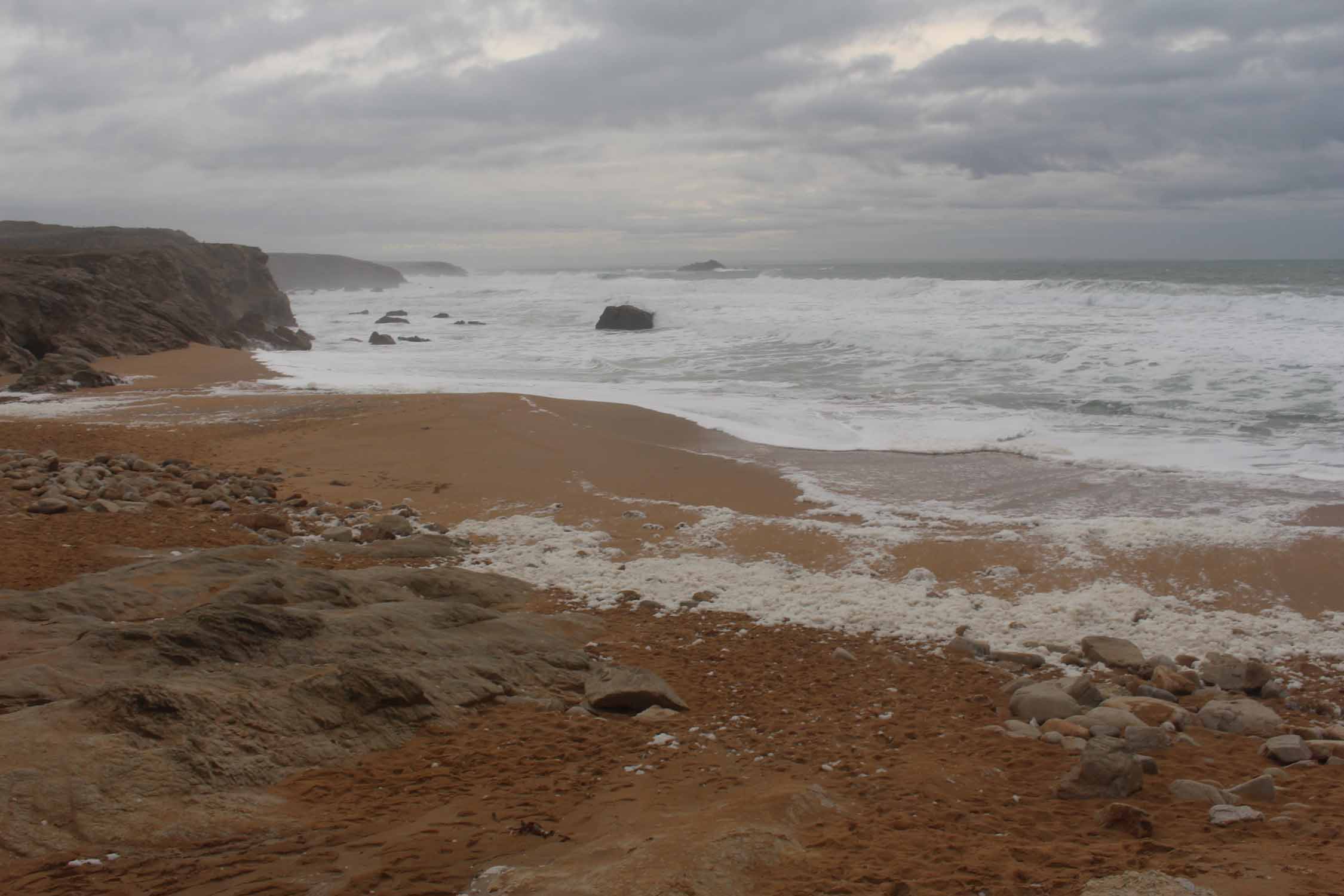 Presqu'île de Quiberon, mer, écumes