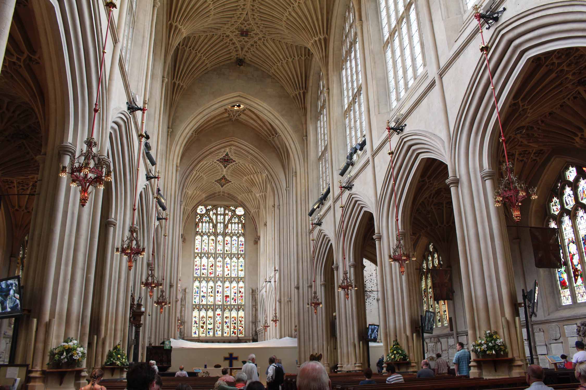 Angleterre, cathédrale de Bath, intérieur