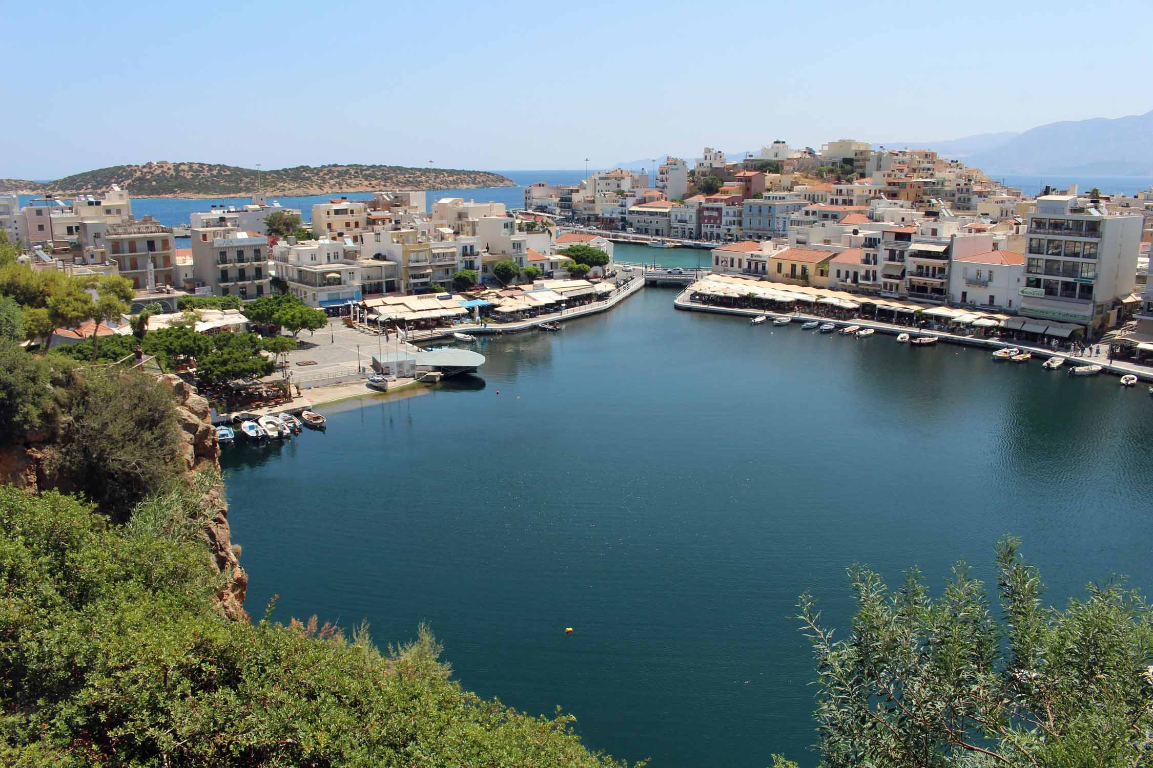 Crète, Agios Nikolaos, lac Voulismeni