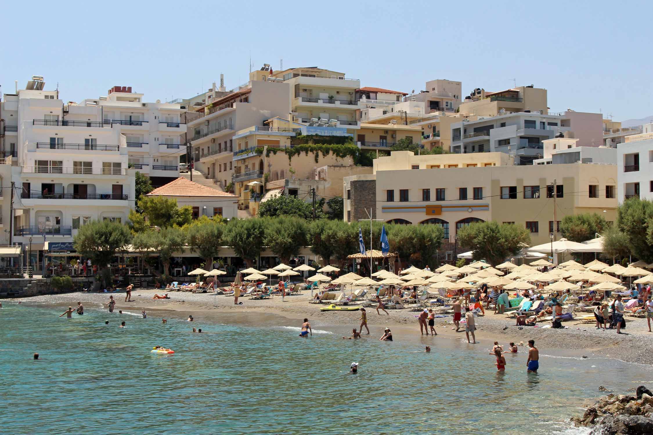 Crète, Agios Nikolaos, plage Kritoplatia