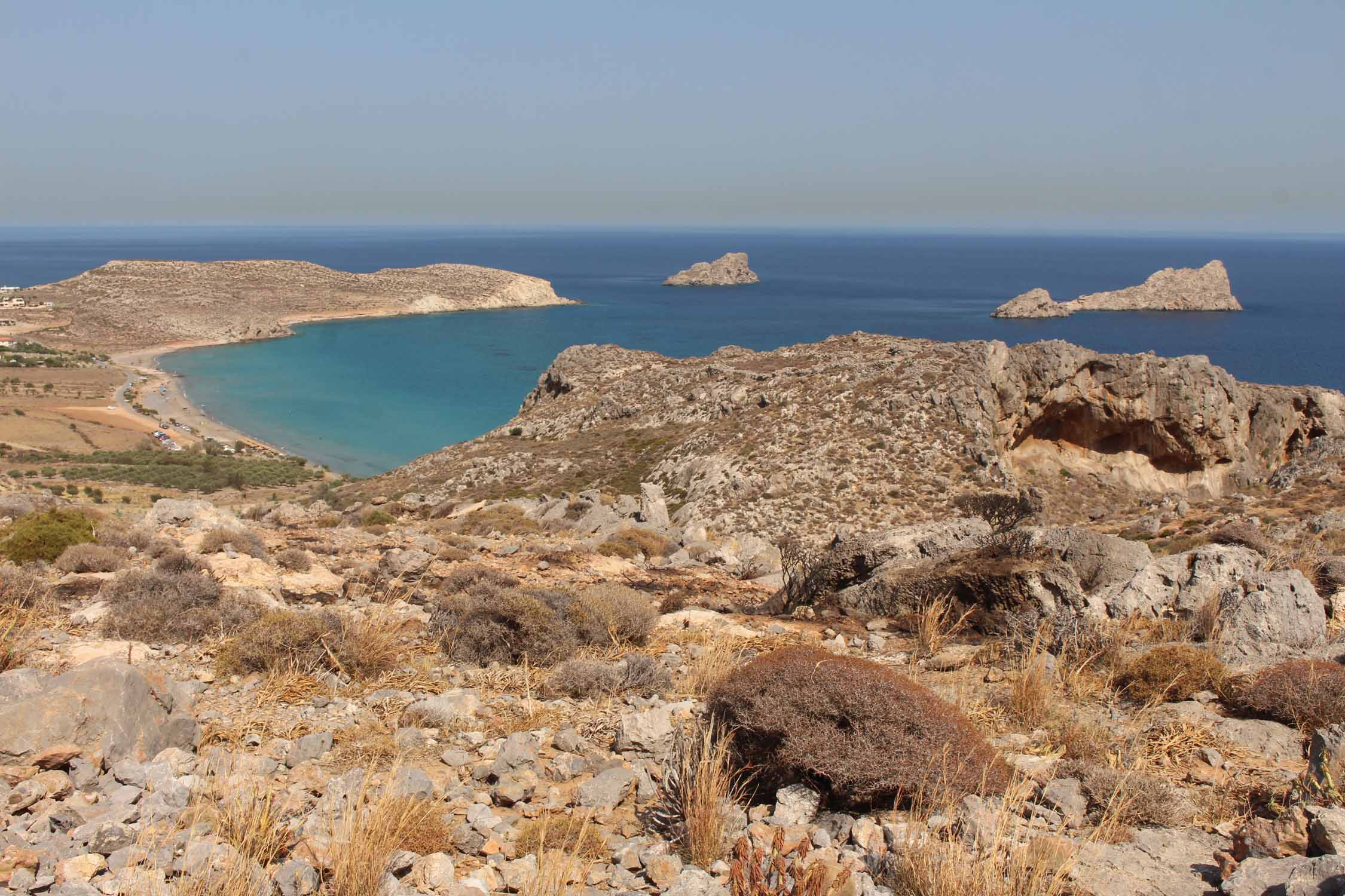 Crète, Xerokampos, paysage, iles Kavali