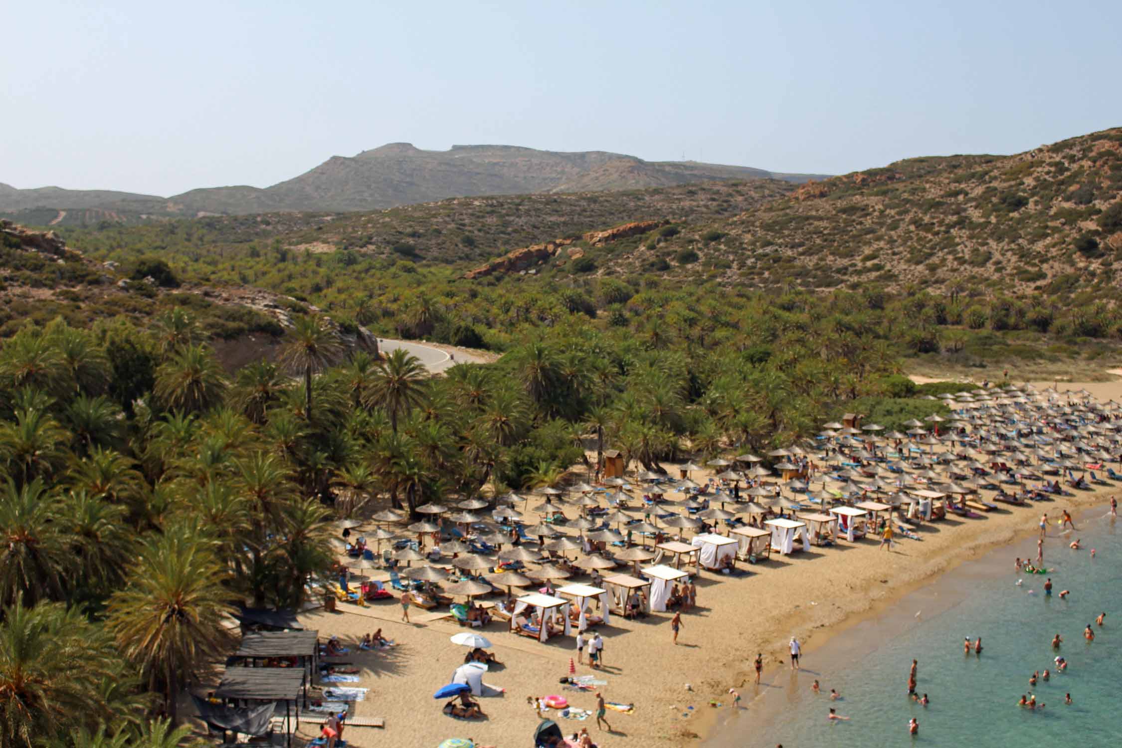 Crète, plage de Vai, palmeraie