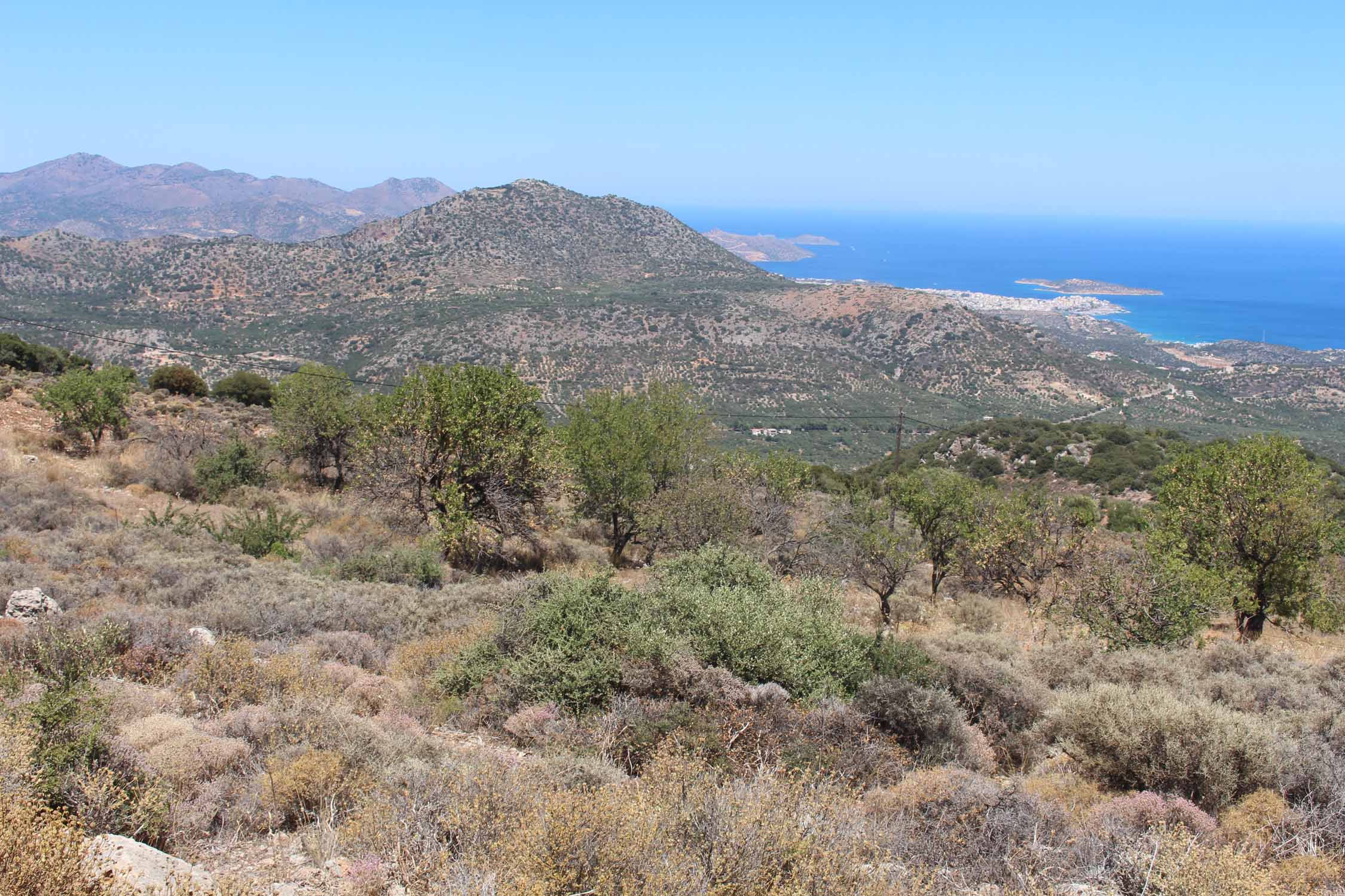 Crète, Mirabellou, paysage