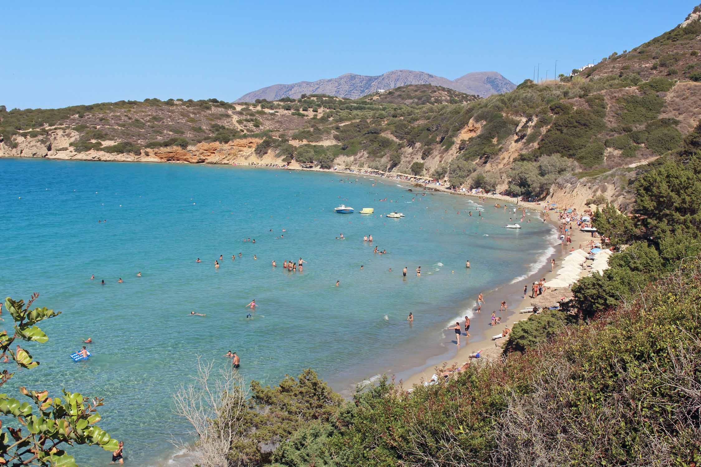 Crète, plage de Voulismas, paysage