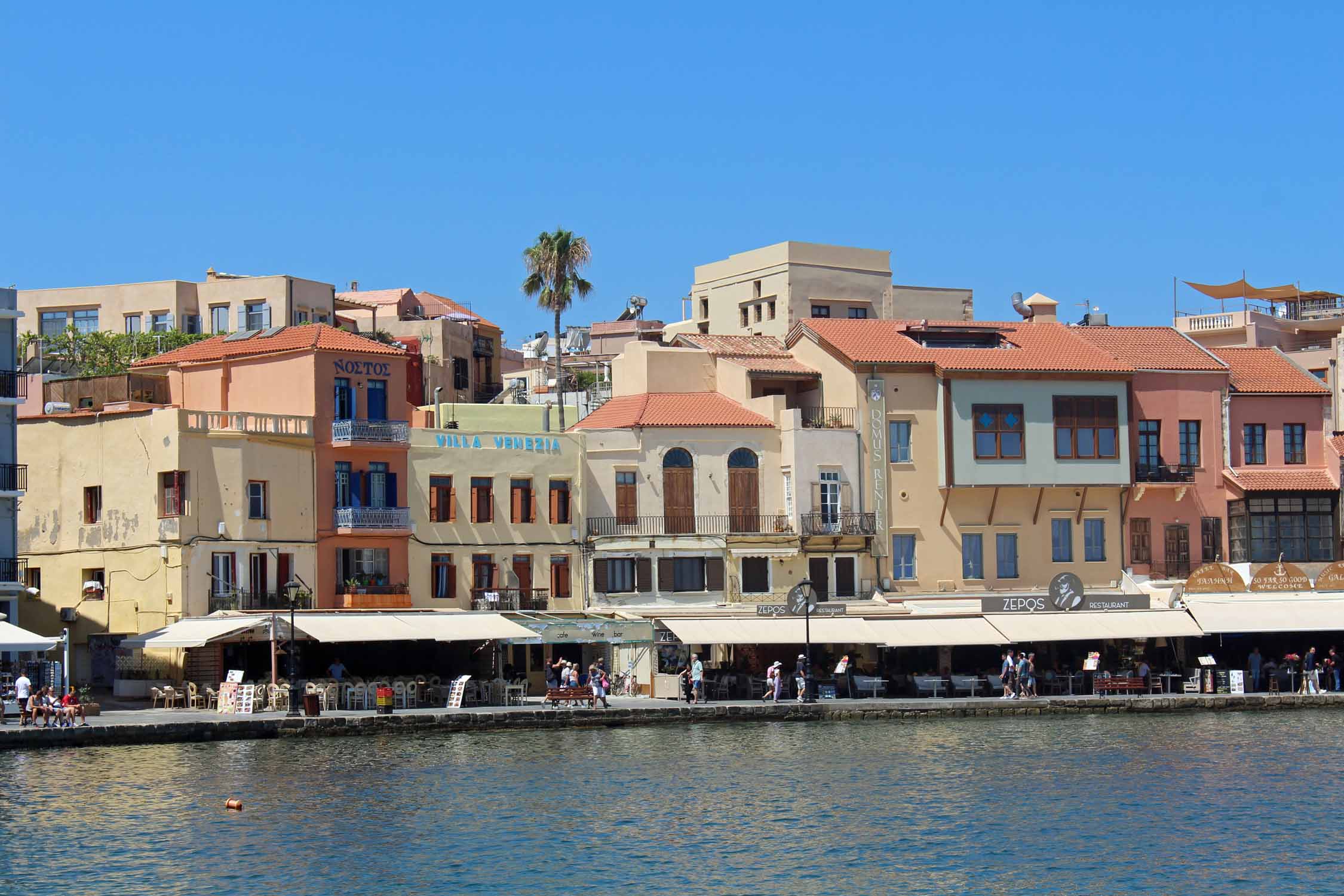 Crète, La Canée, vieux port, panorama