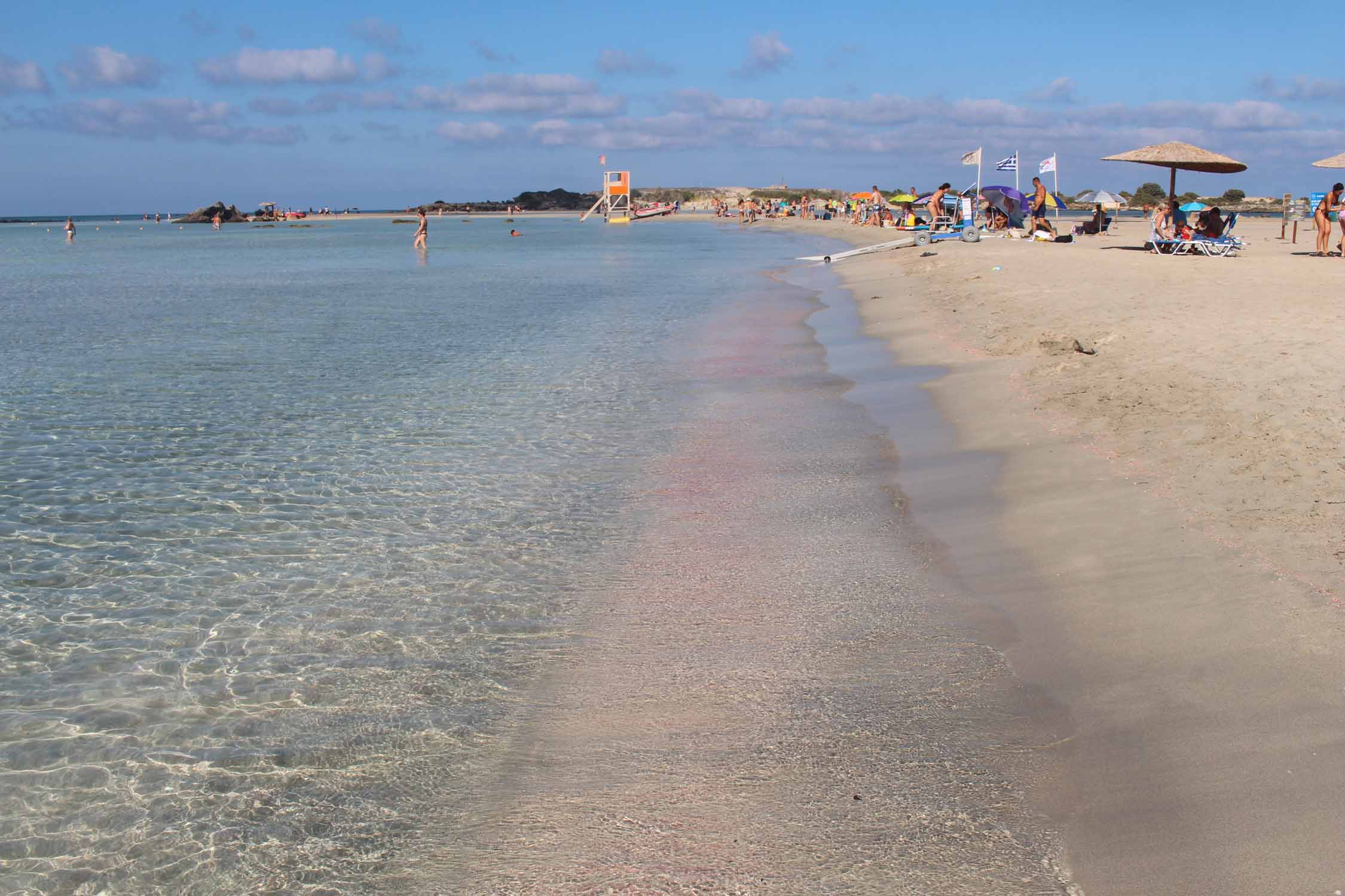 Crète, plage d'Elafonissi