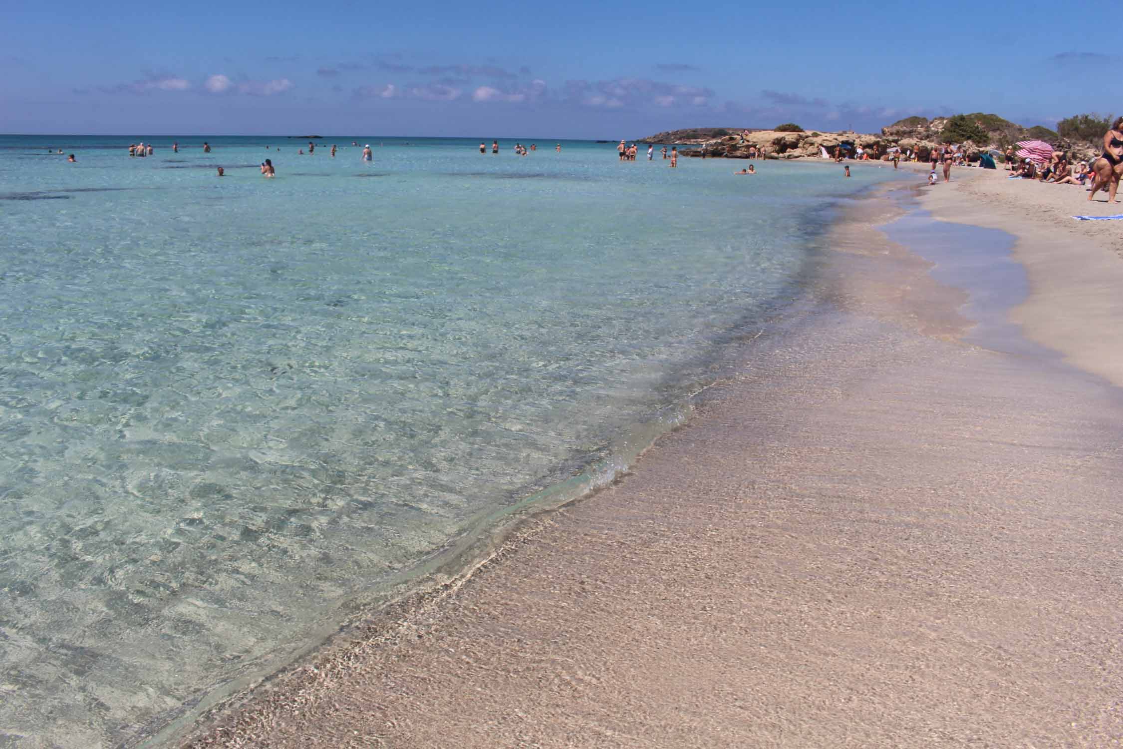 Plage d'Elafonissi, mer turquoise