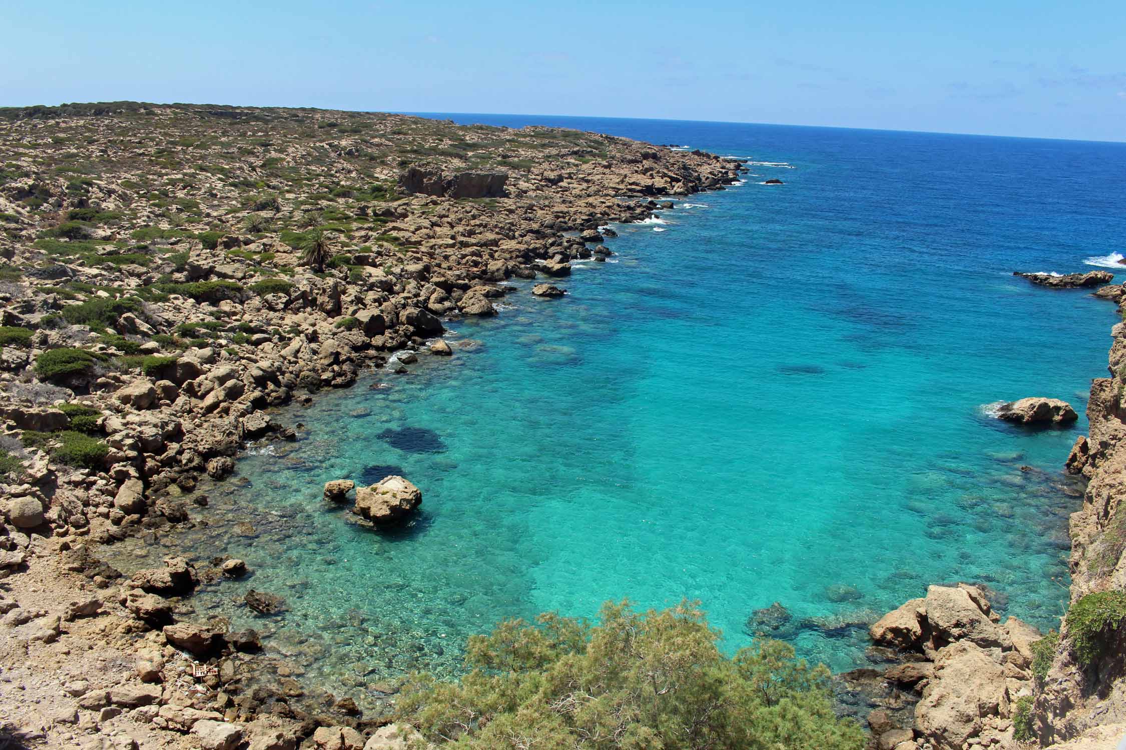 Crète, Chrysoskalitissa, mer turquoise