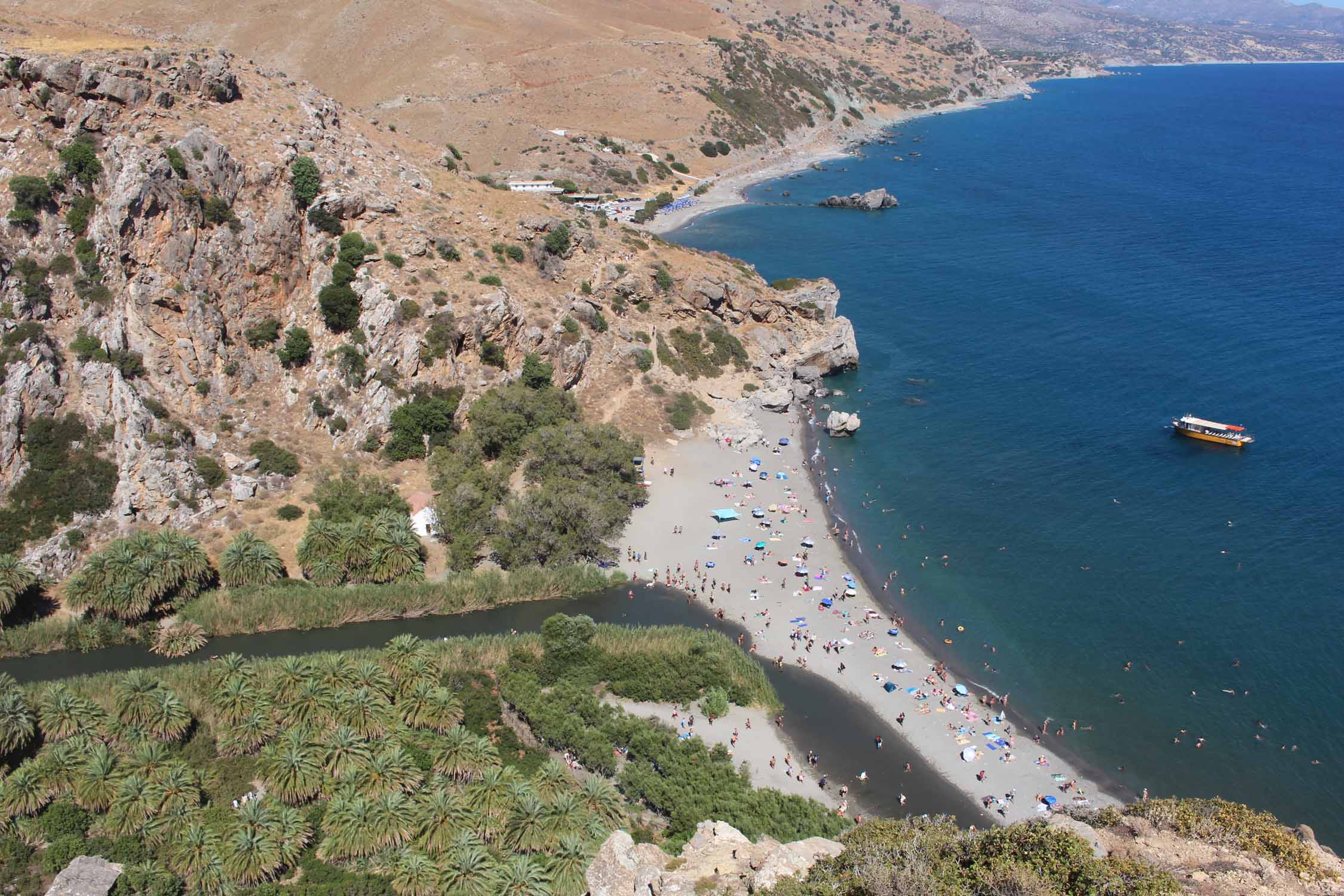 Crète, plage de Preveli