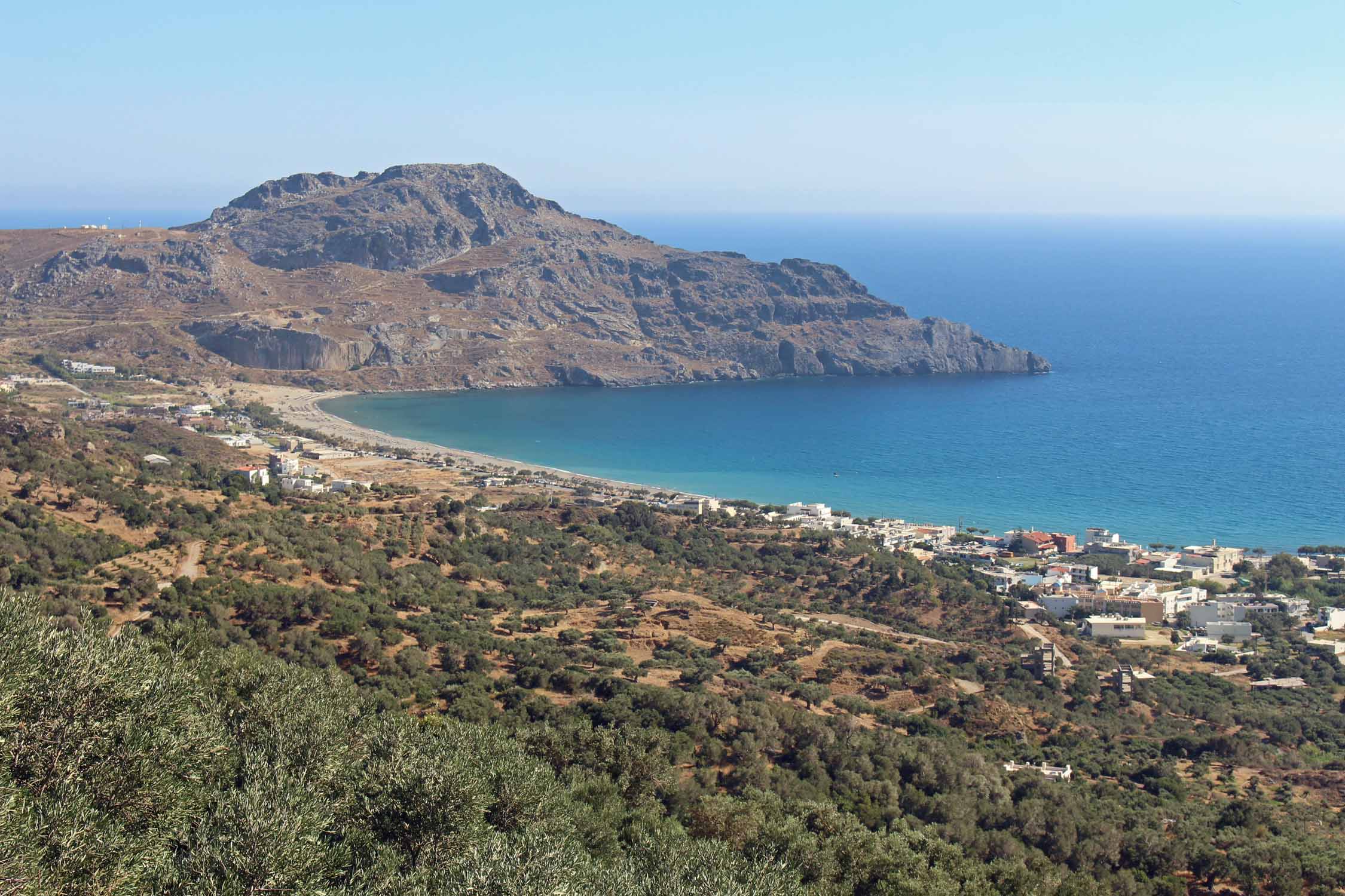 Crète, baie de Plakias, panorama