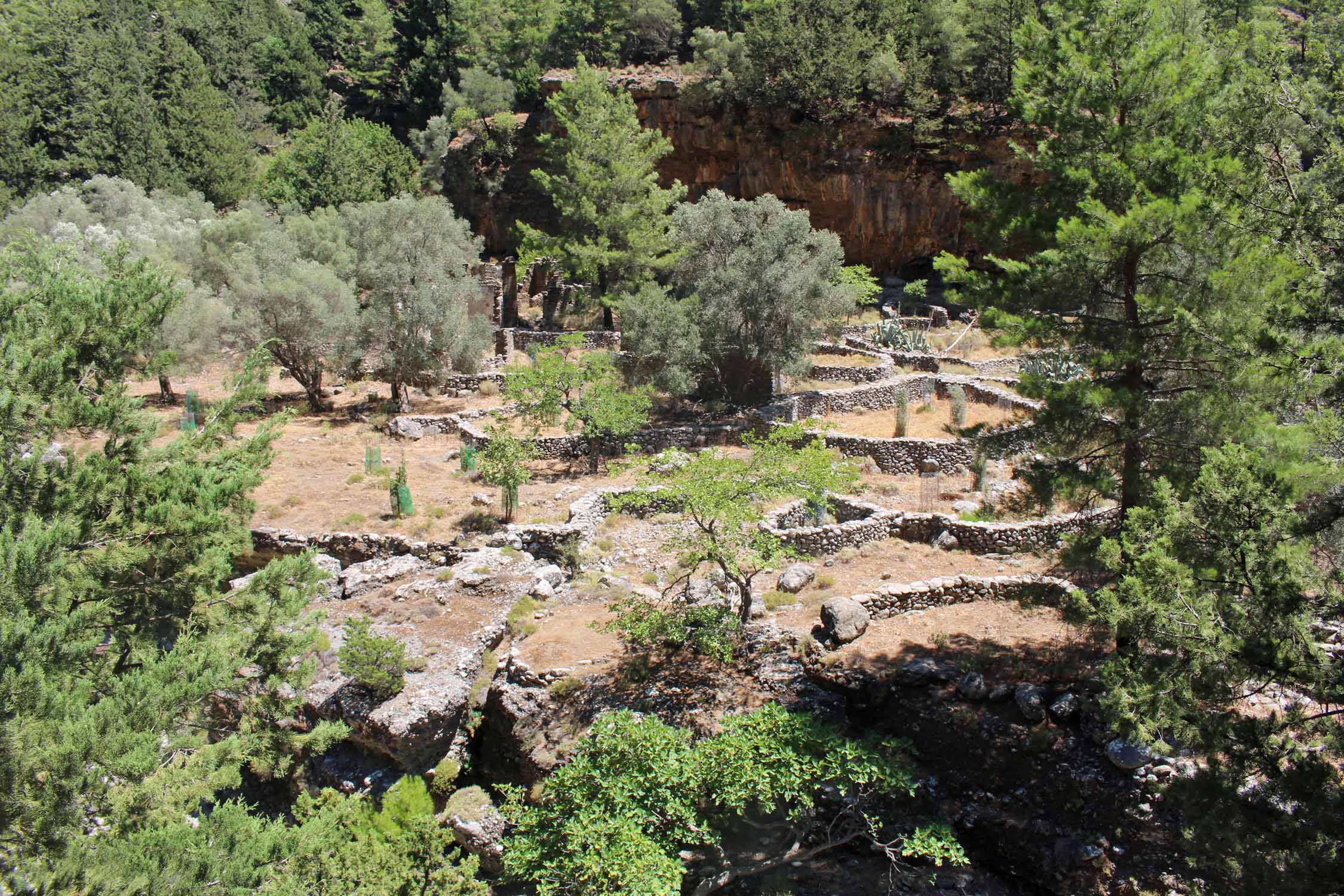 Crète, Gorge de Samaria, ancien village