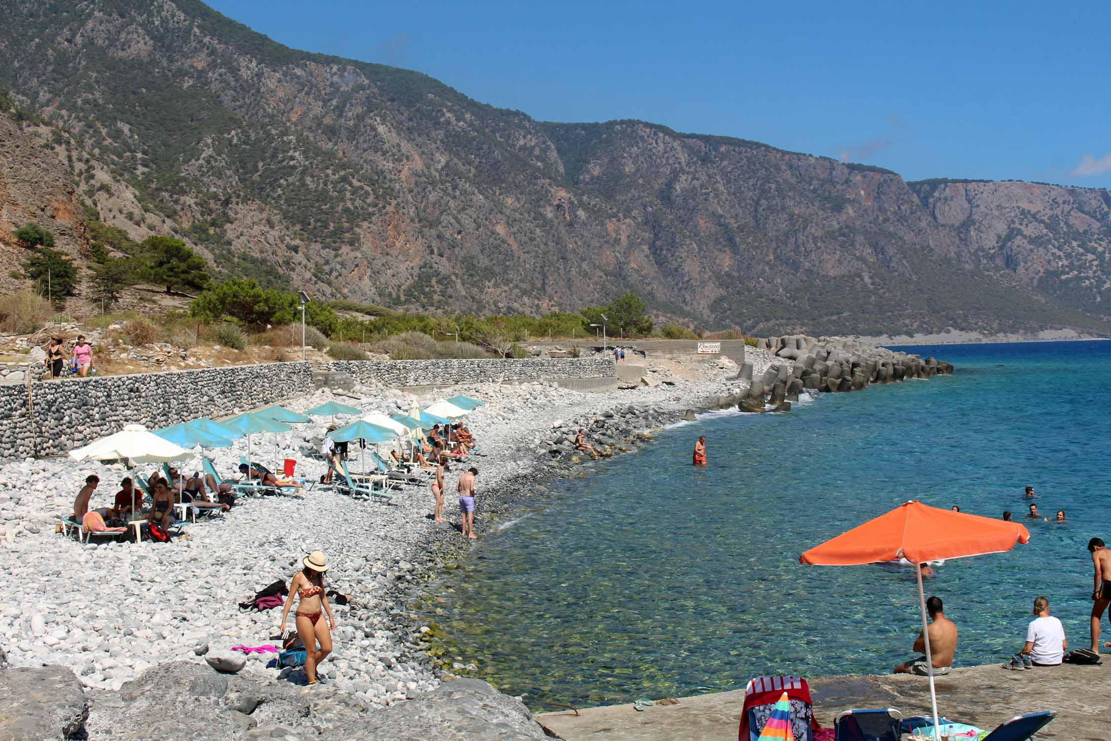 Crète, Agia Roumeli, plage