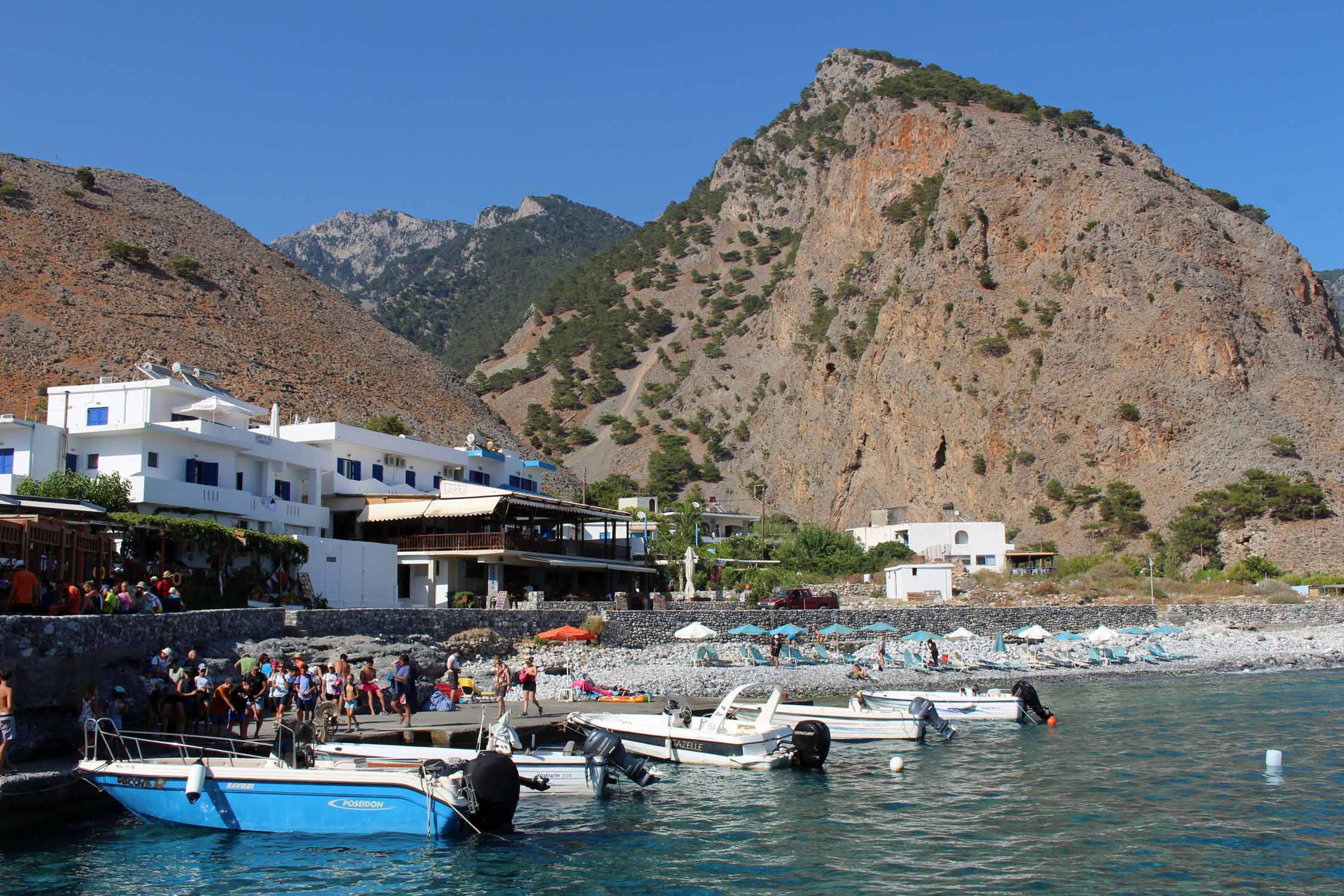 Crète, Agia Roumeli, port