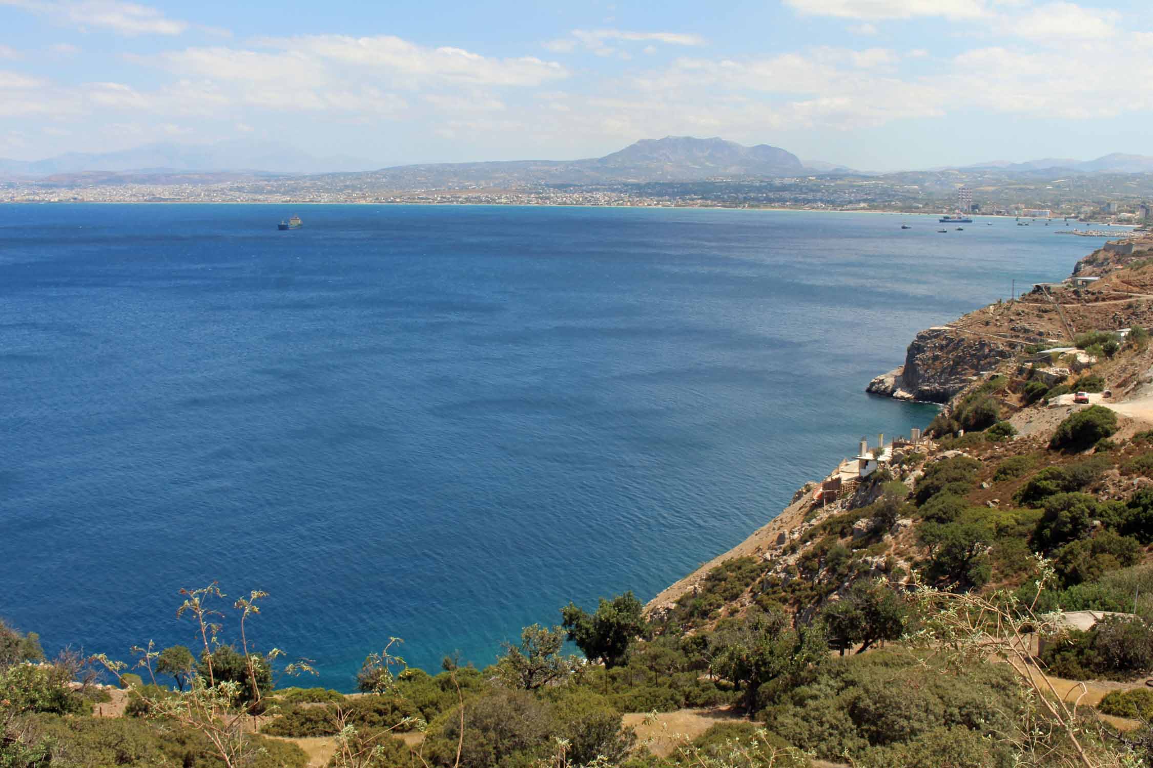 Crète, baie d'Héraklion, paysage